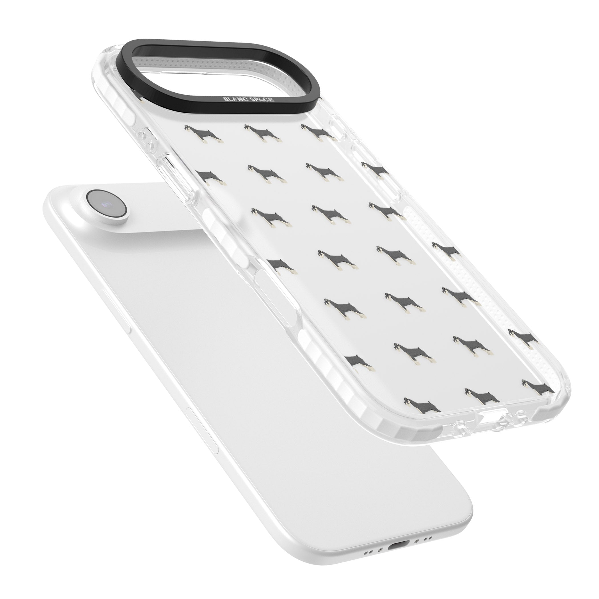 Schnauzer Dog Pattern iPhone 17 Air Impact Clear Phone Case Colours