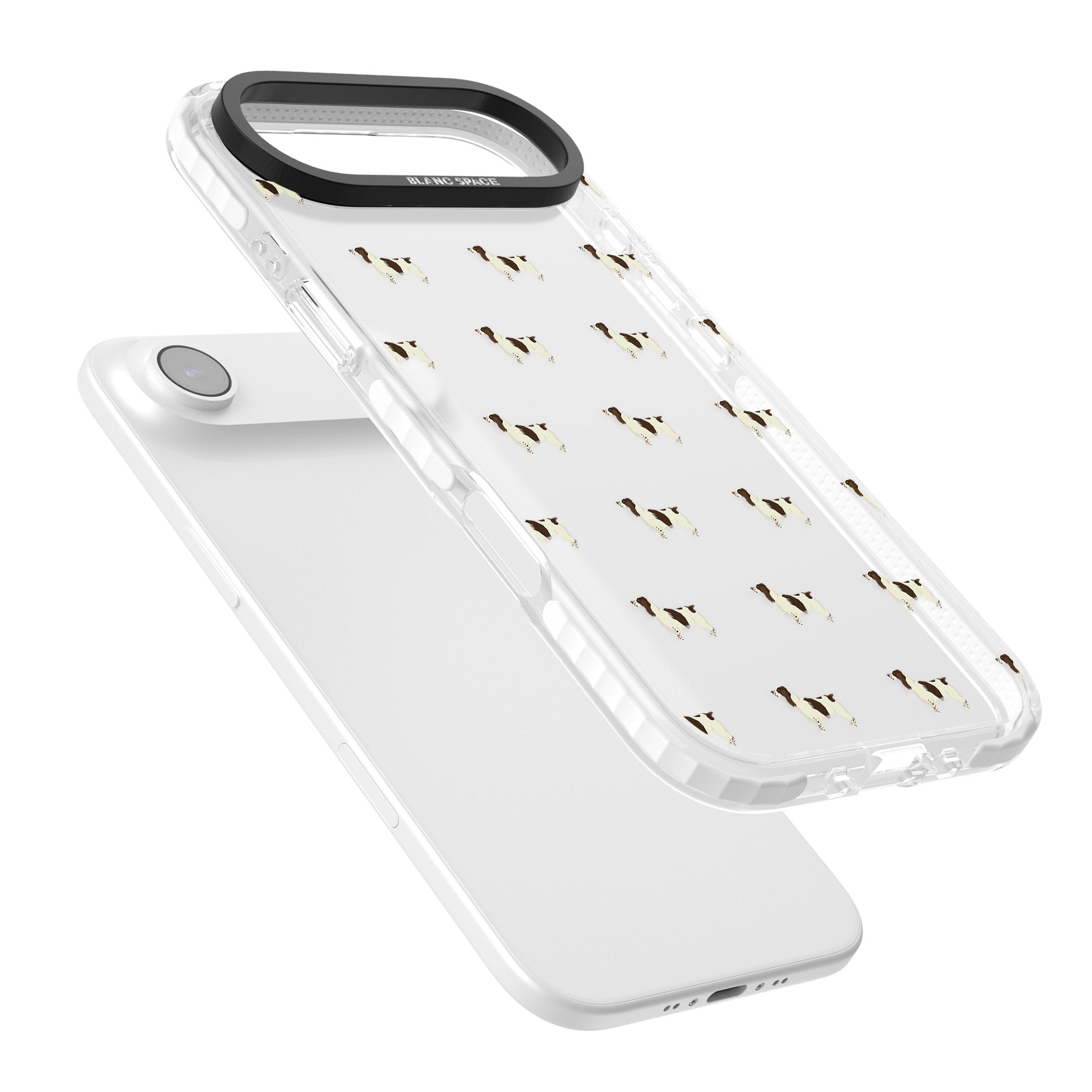 Spaniel Pattern iPhone 17 Air Impact Clear Phone Case Colours