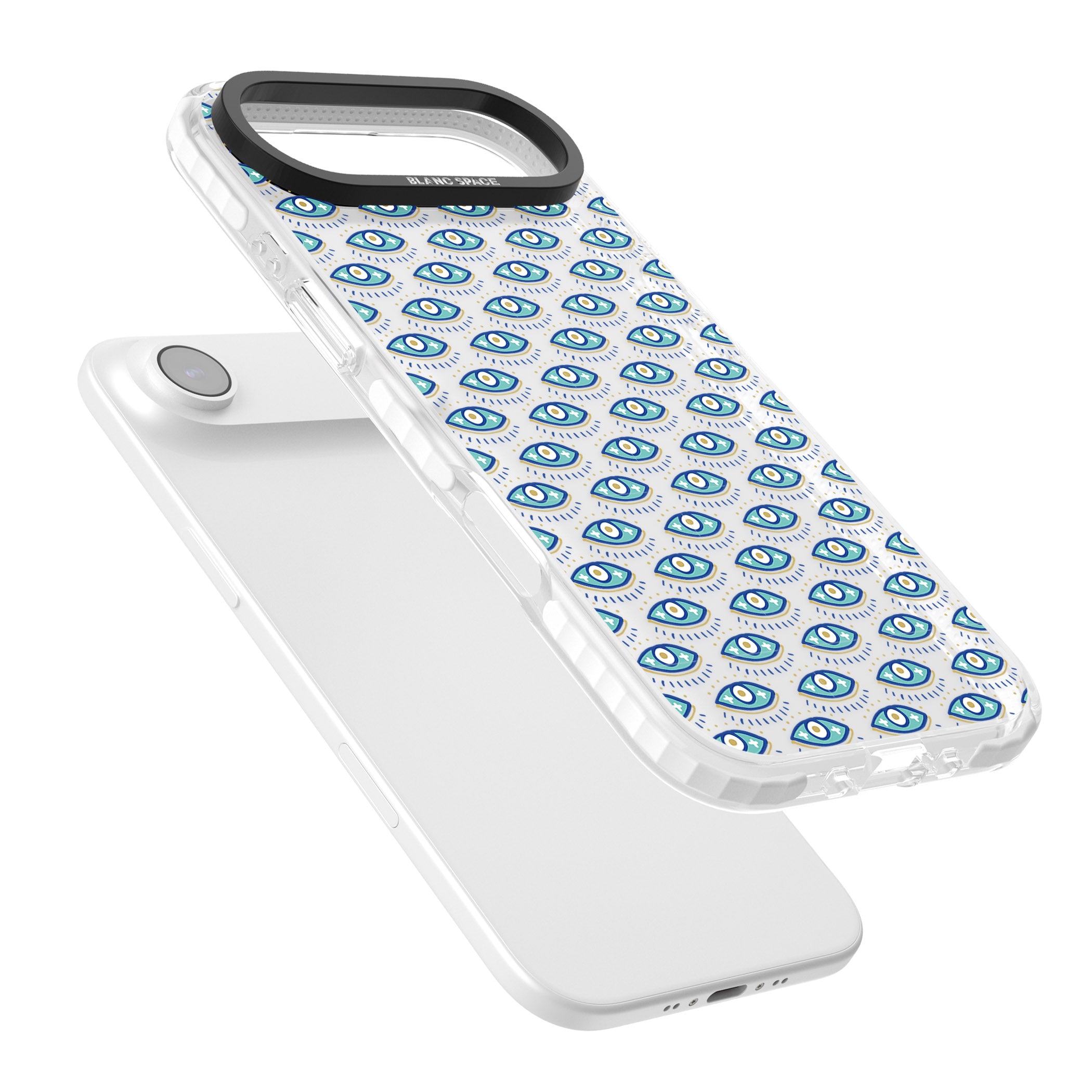 Psychedelic Eyes Pattern Color iPhone 17 Air Impact Clear Phone Case Colours