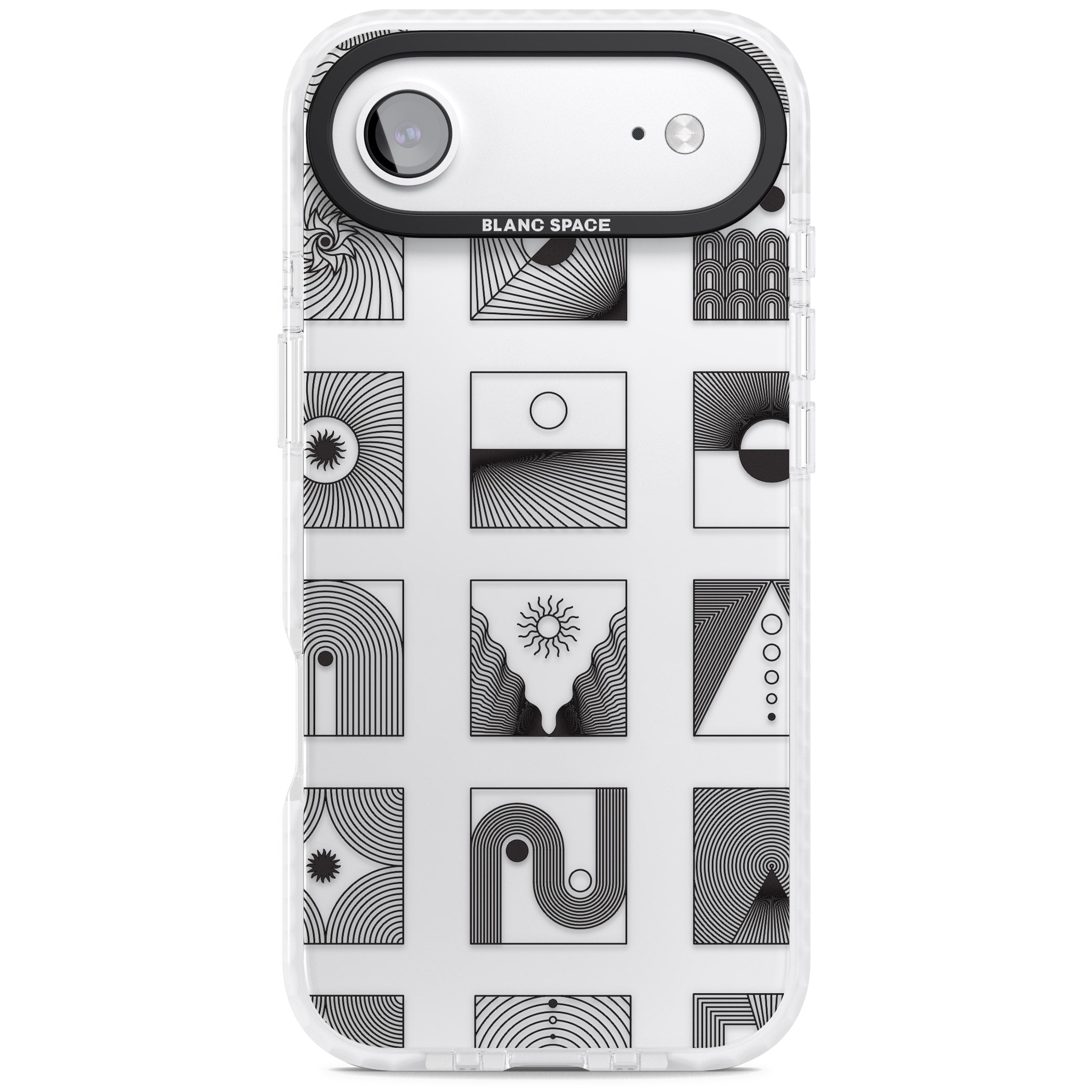 Geometric Pattern Trio: Artistic Blend iPhone 17 Air Impact Clear Phone Case