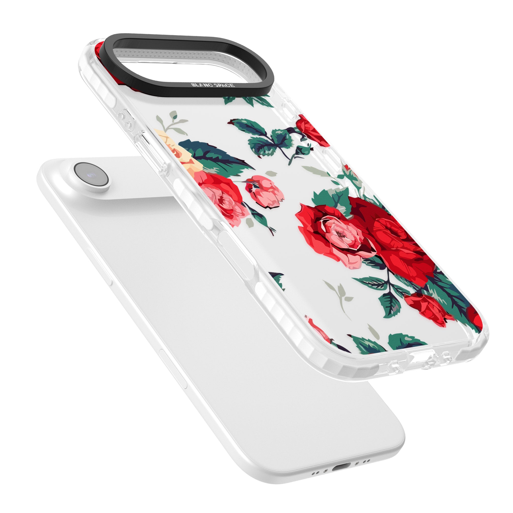 Rose Pattern iPhone 17 Air Impact Clear Phone Case Colours