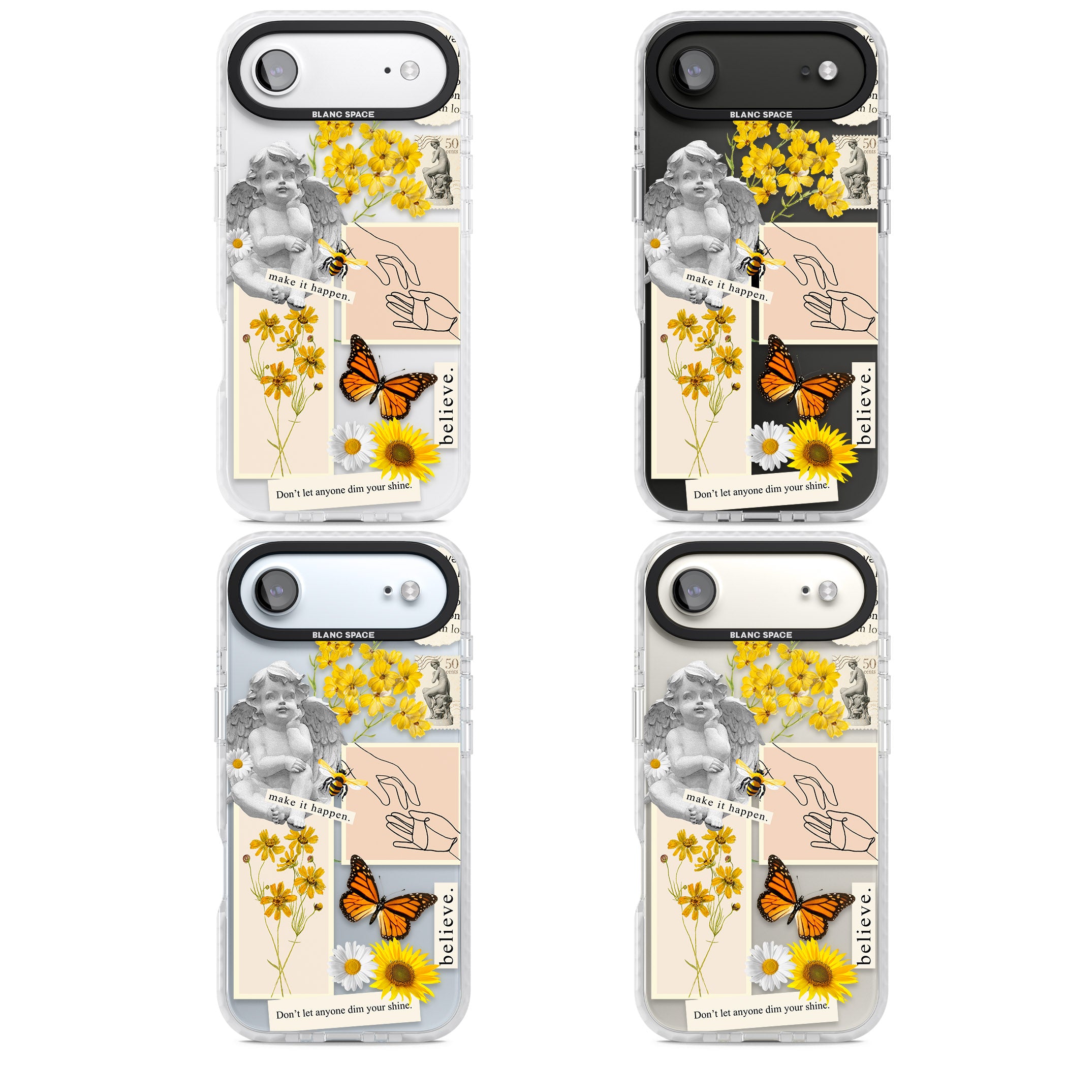 Vintage Wildflower Collage iPhone 17 Air Impact Clear Phone Case APT Impact Protection
