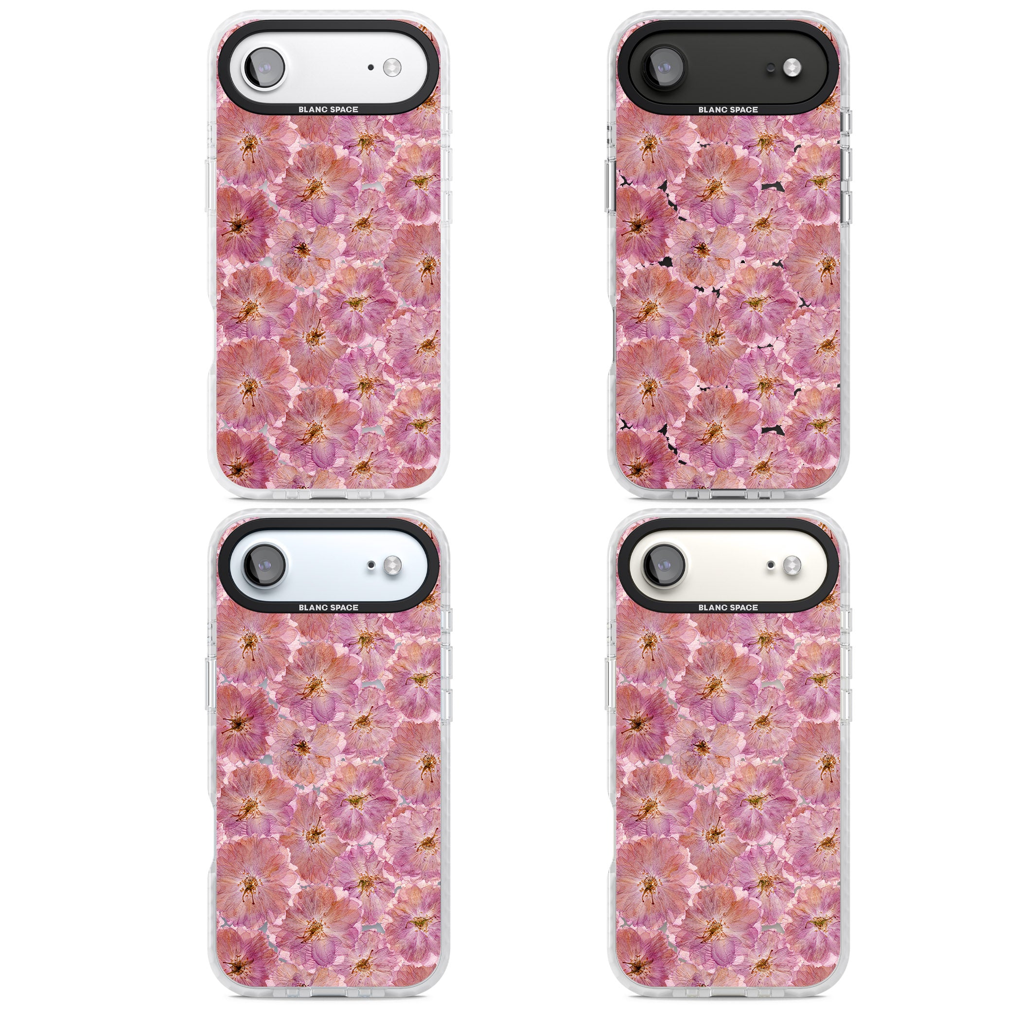 Large Pink Florals iPhone 17 Air Impact Clear Phone Case APT Impact Protection