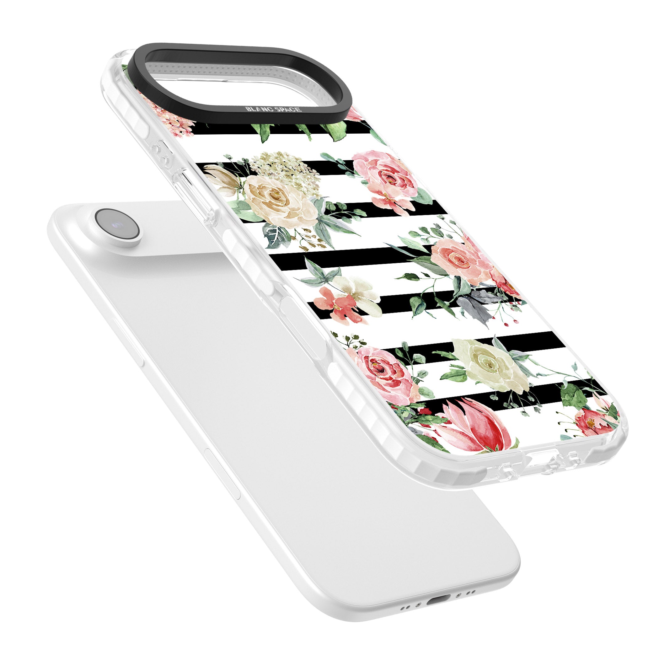 Floral Stripes iPhone 17 Air Impact Clear Phone Case Colours