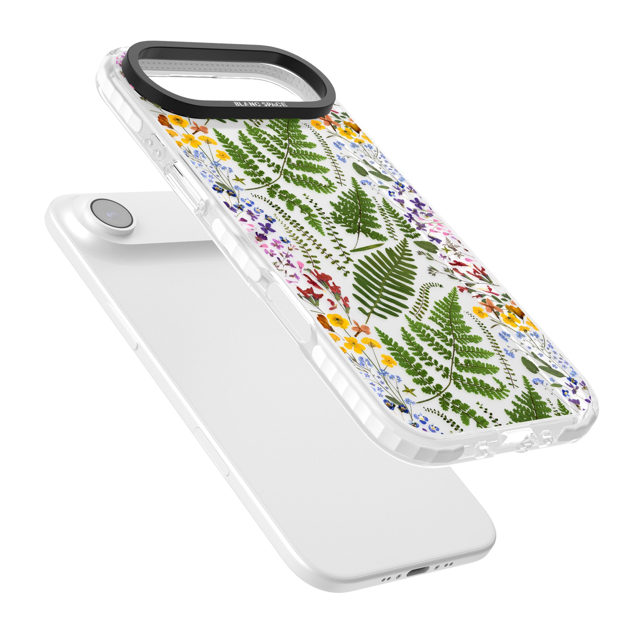 Botanical Fern & Floral iPhone 17 Air Impact Clear Phone Case Colours