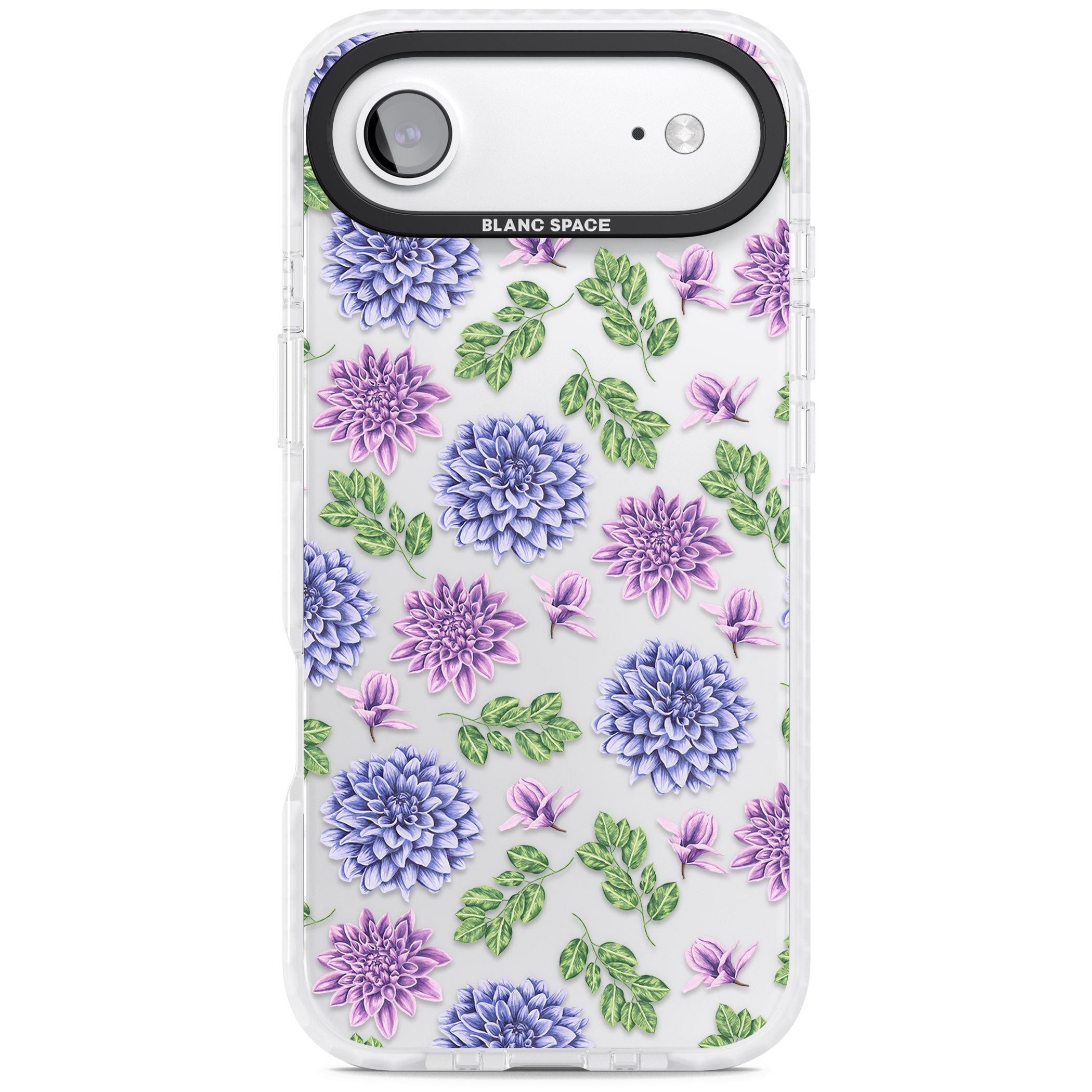 Purple Dahlias Floral iPhone 17 Air Impact Clear Phone Case