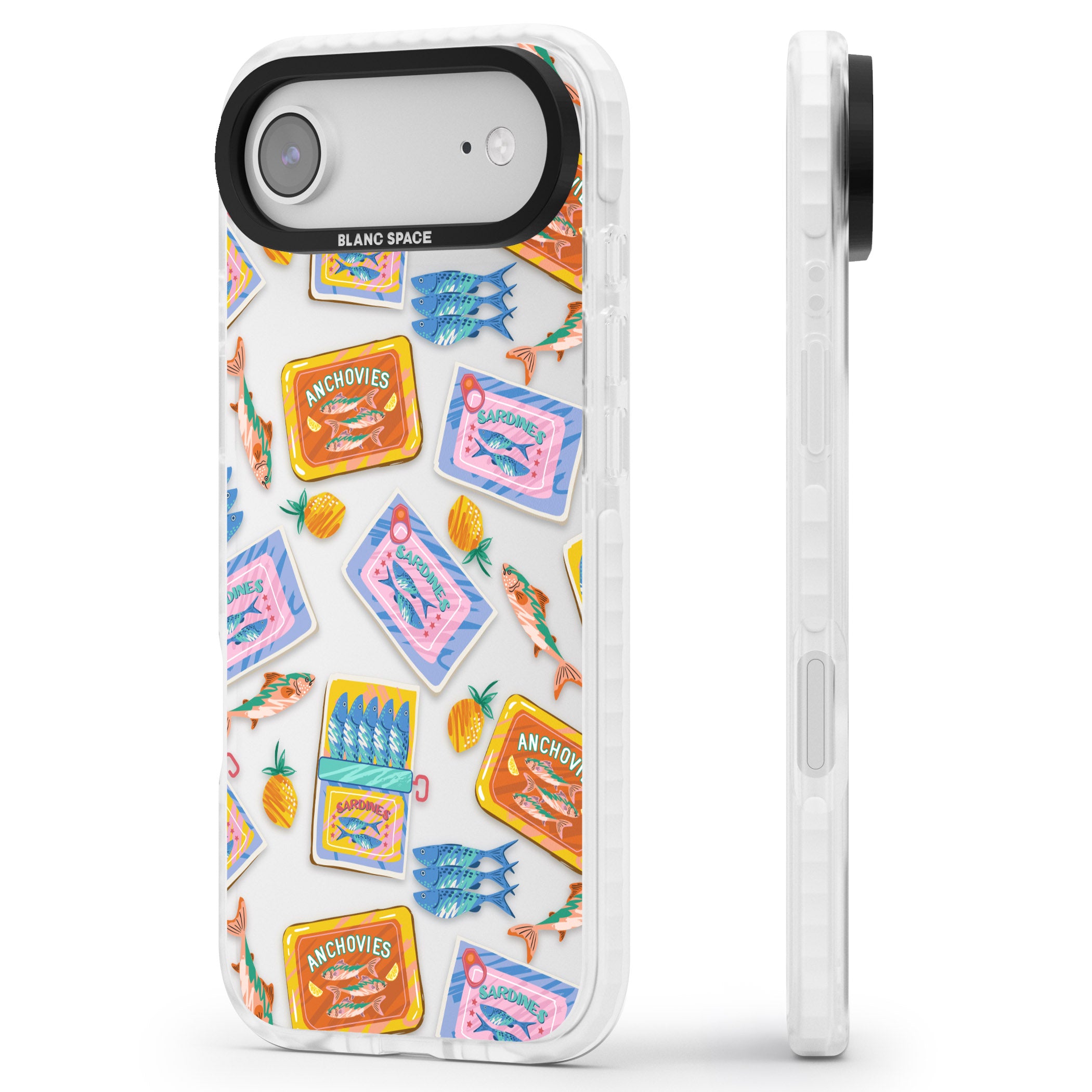 Sardines & Anchovies iPhone 17 Air Impact Clear Phone Case Side Profile