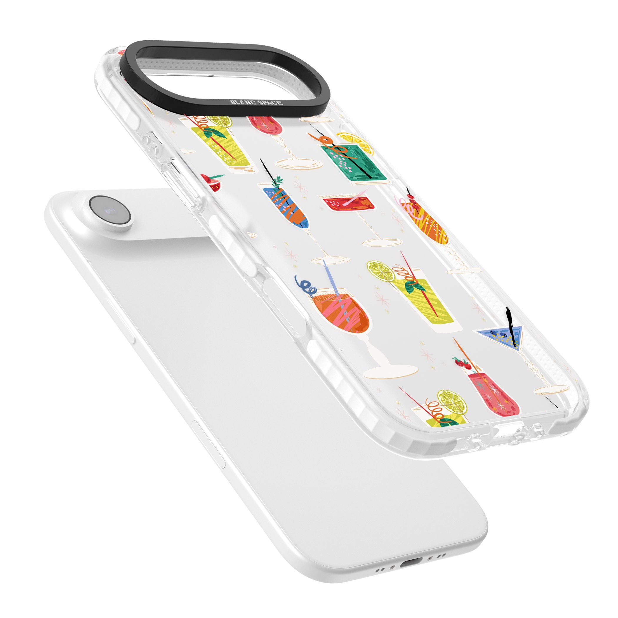 Retro Cocktails iPhone 17 Air Impact Clear Phone Case Colours