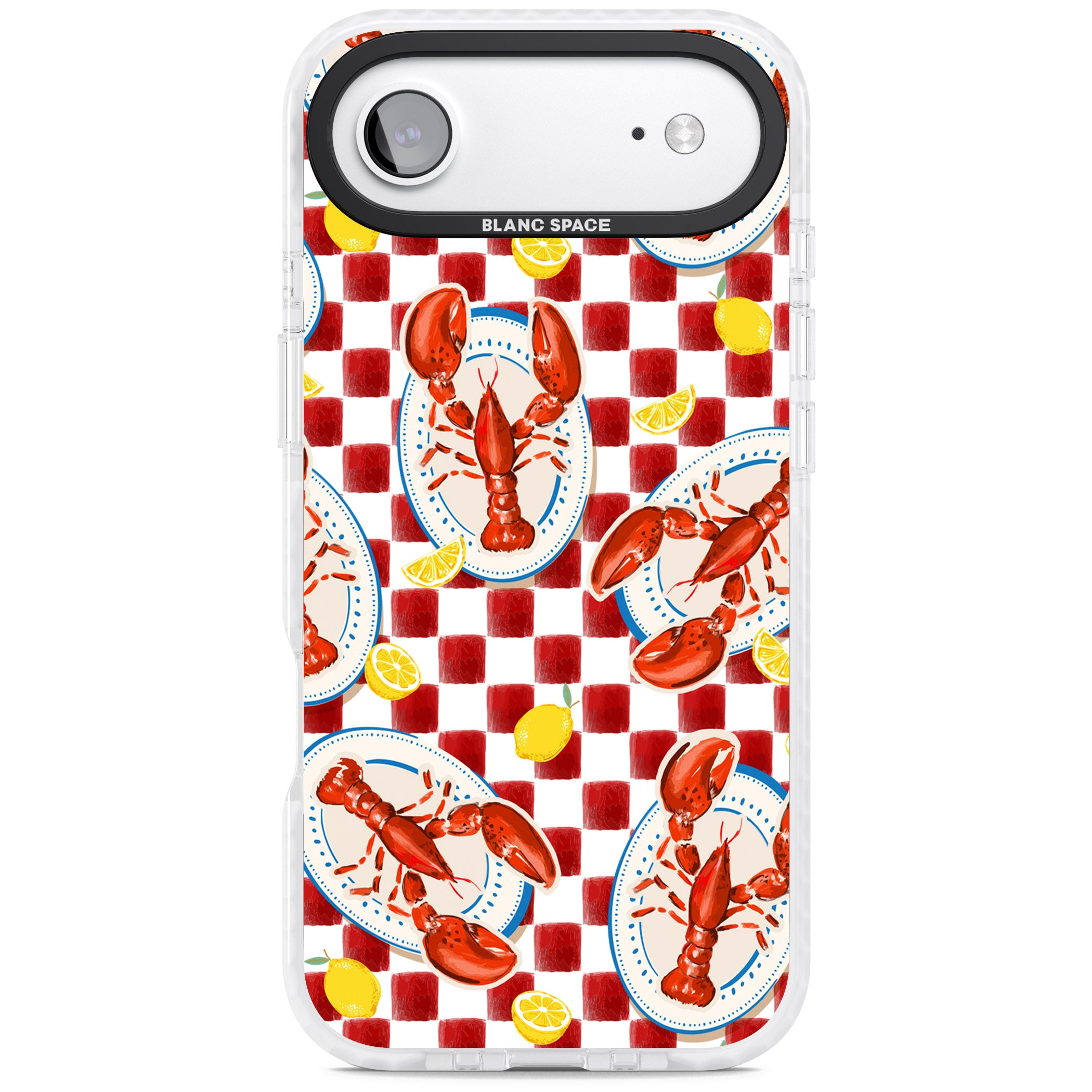 Red Lobster Checkered iPhone 17 Air Impact Clear Phone Case