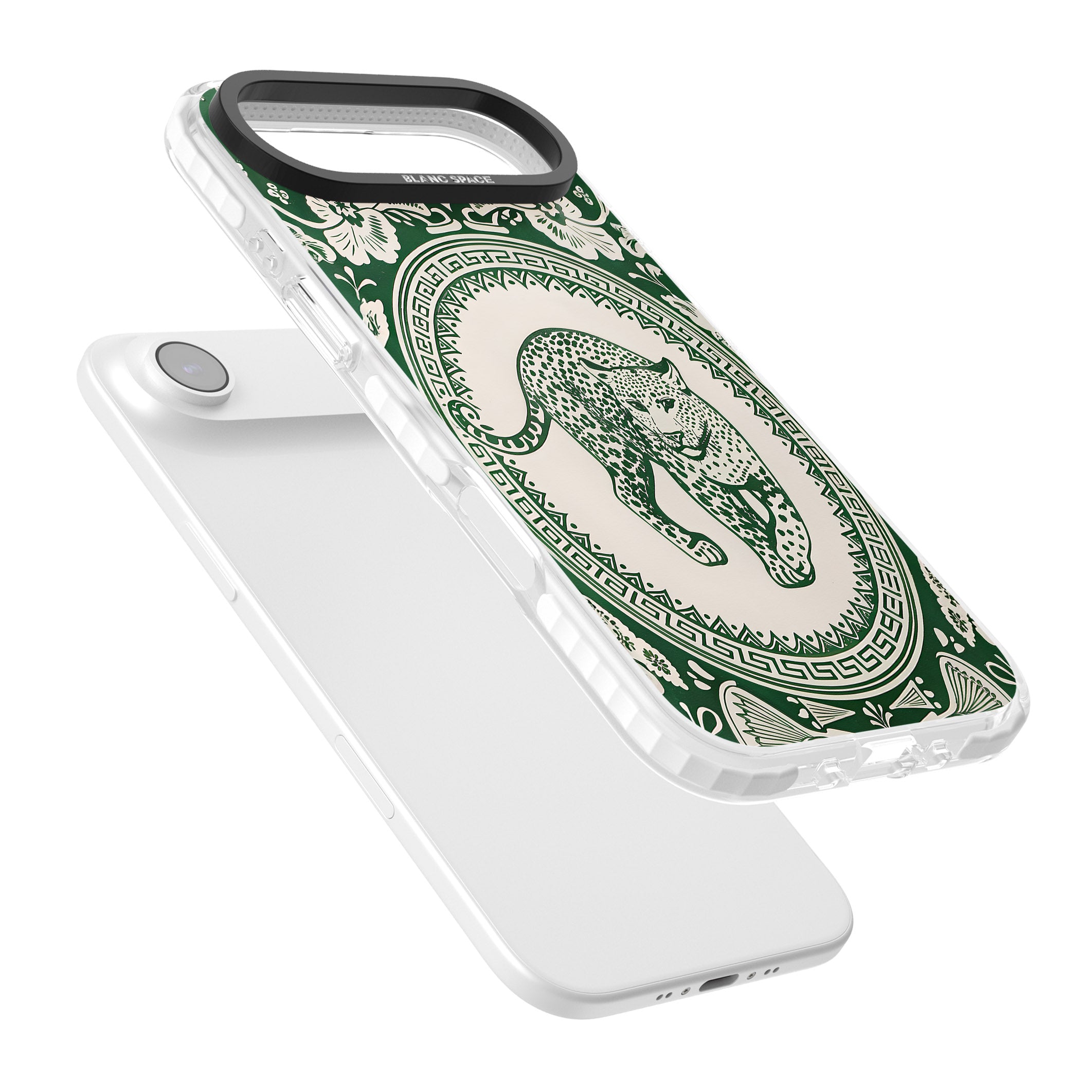 Green Leopard iPhone 17 Air Impact Clear Phone Case Colours