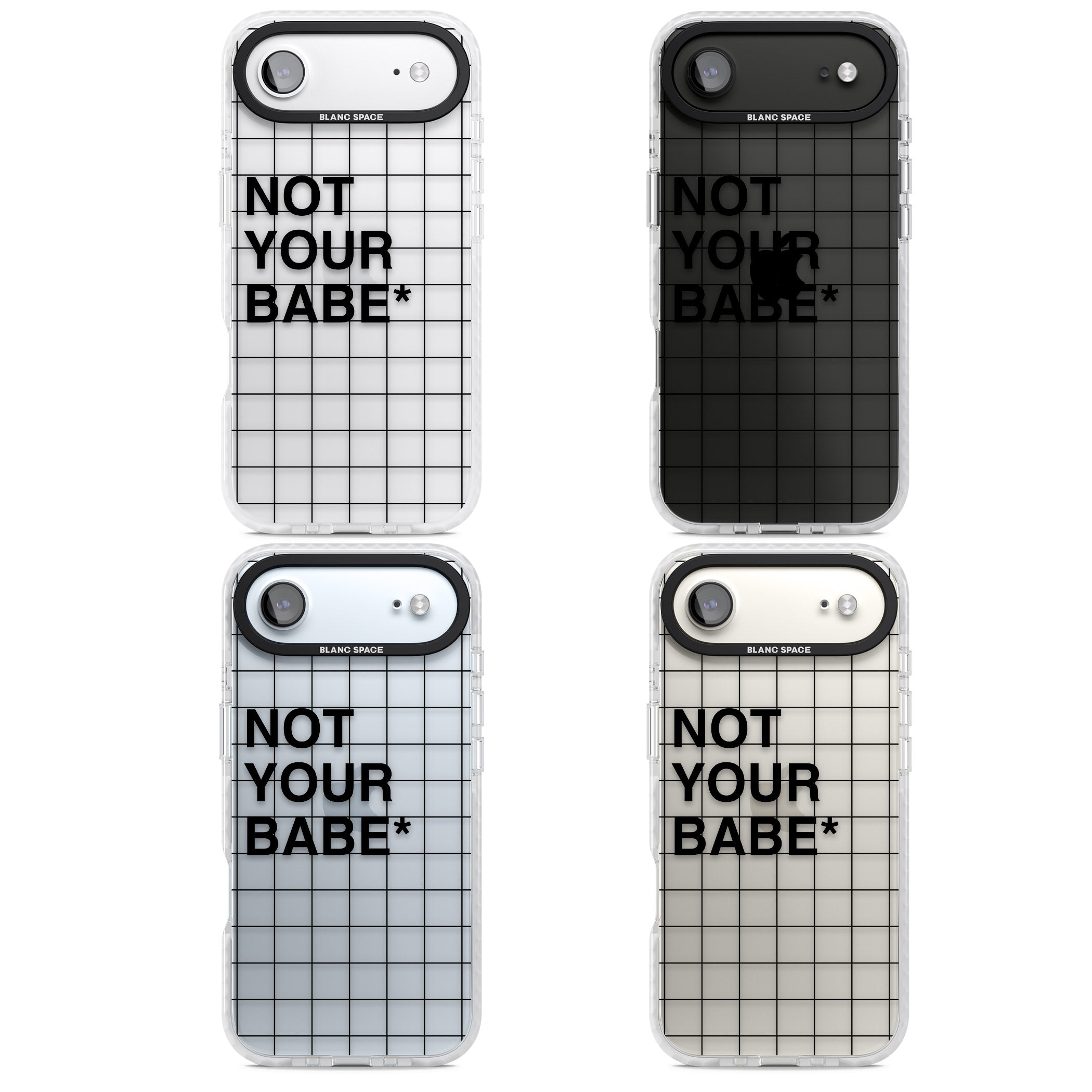 Not Your Babe iPhone 17 Air Impact Clear Phone Case APT Impact Protection