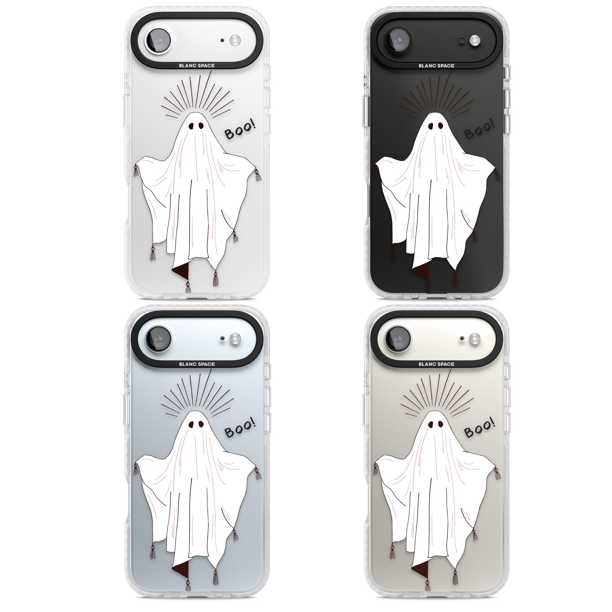 Boo! iPhone 17 Air Impact Clear Phone Case APT Impact Protection