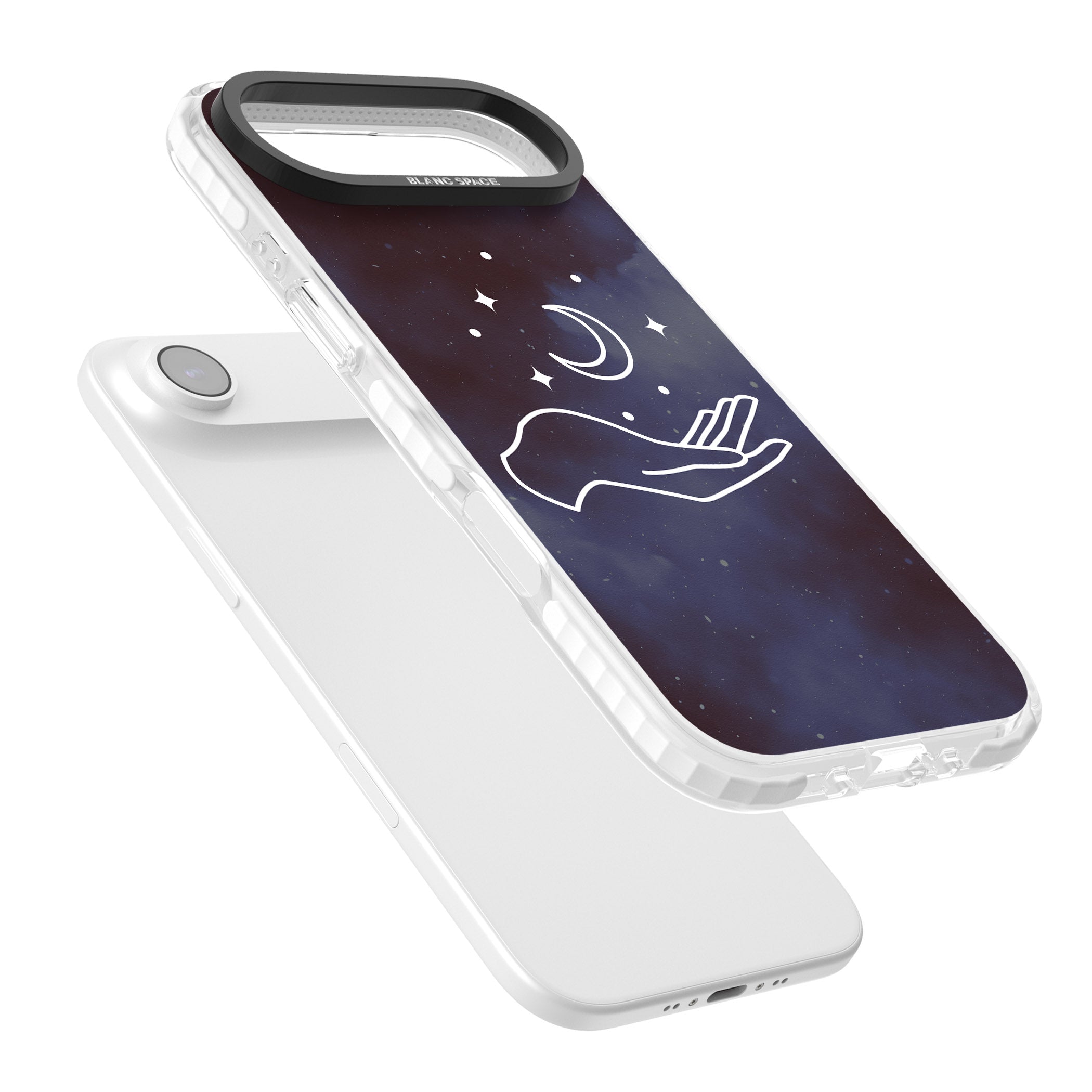 Celestial Hand & Moon iPhone 17 Air Impact Clear Phone Case Colours