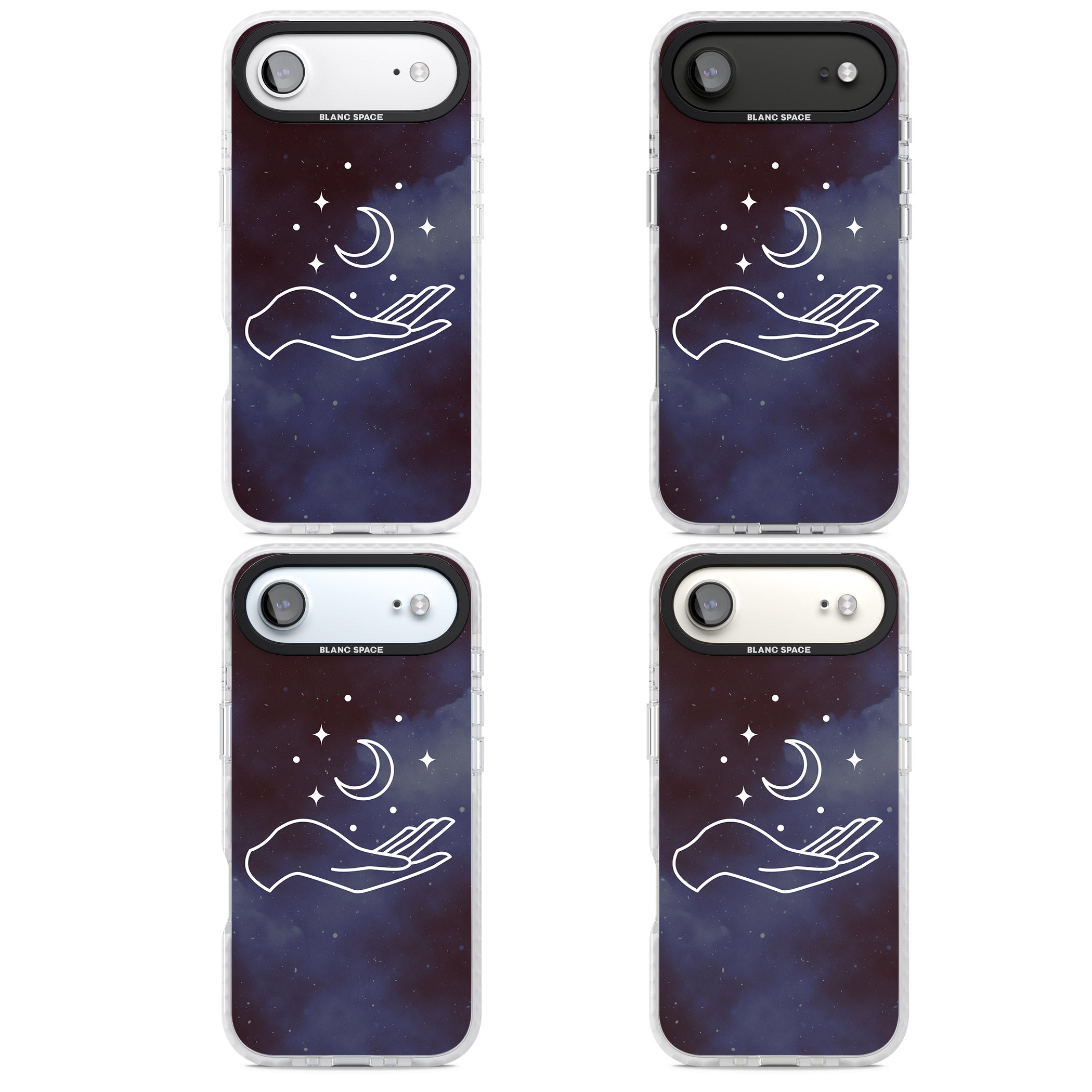 Celestial Hand & Moon iPhone 17 Air Impact Clear Phone Case APT Impact Protection