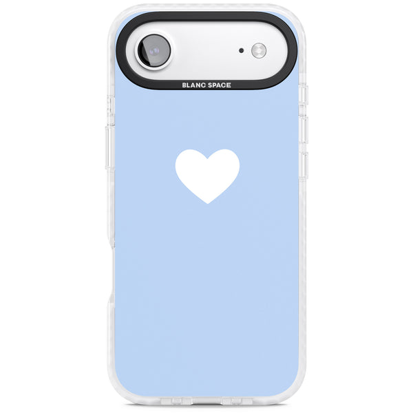 Single Heart Design: White & Baby Blue