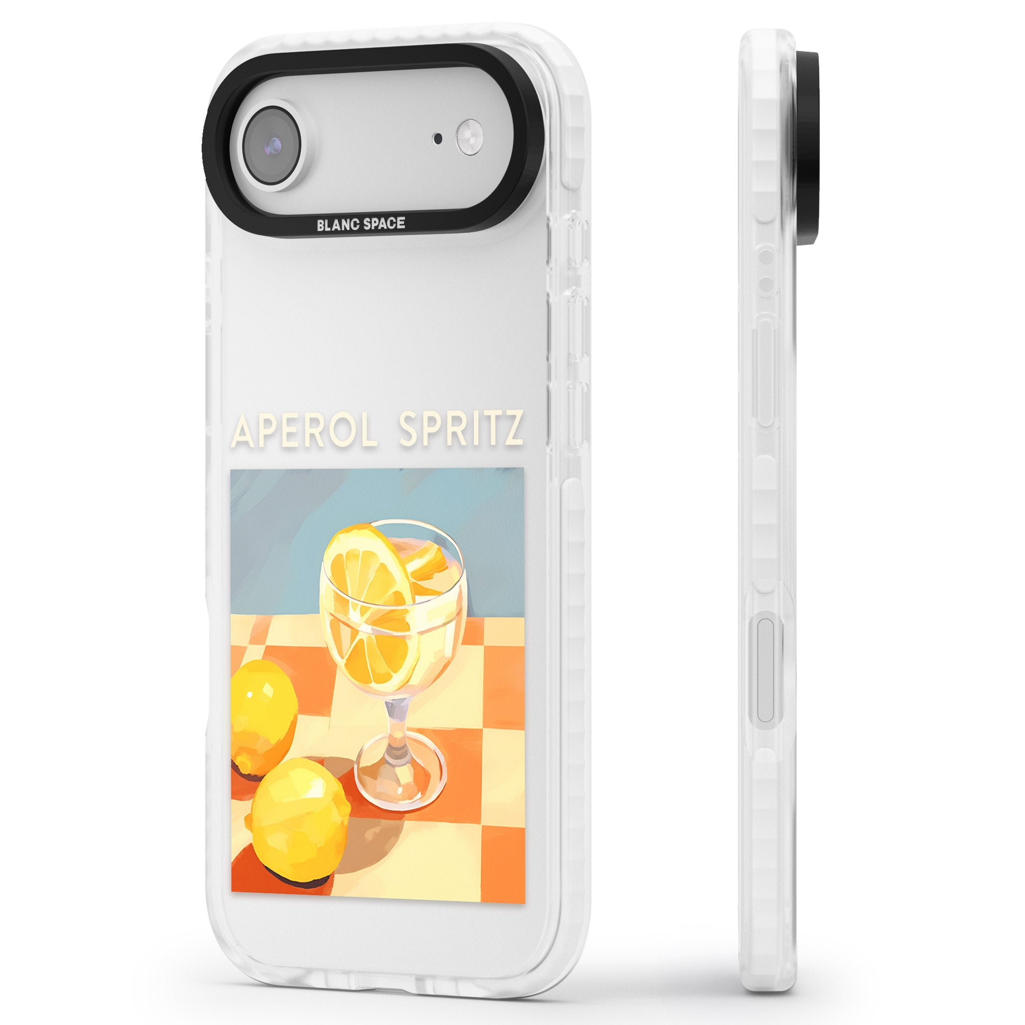 Lemon Spritz iPhone 17 Air Impact Clear Phone Case Side Profile