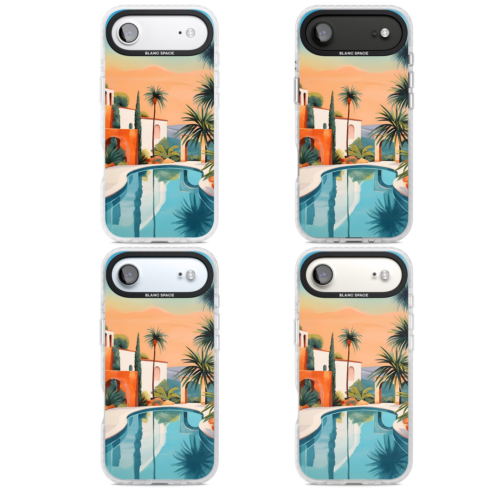 Villa Sunset iPhone 17 Air Impact Clear Phone Case APT Impact Protection