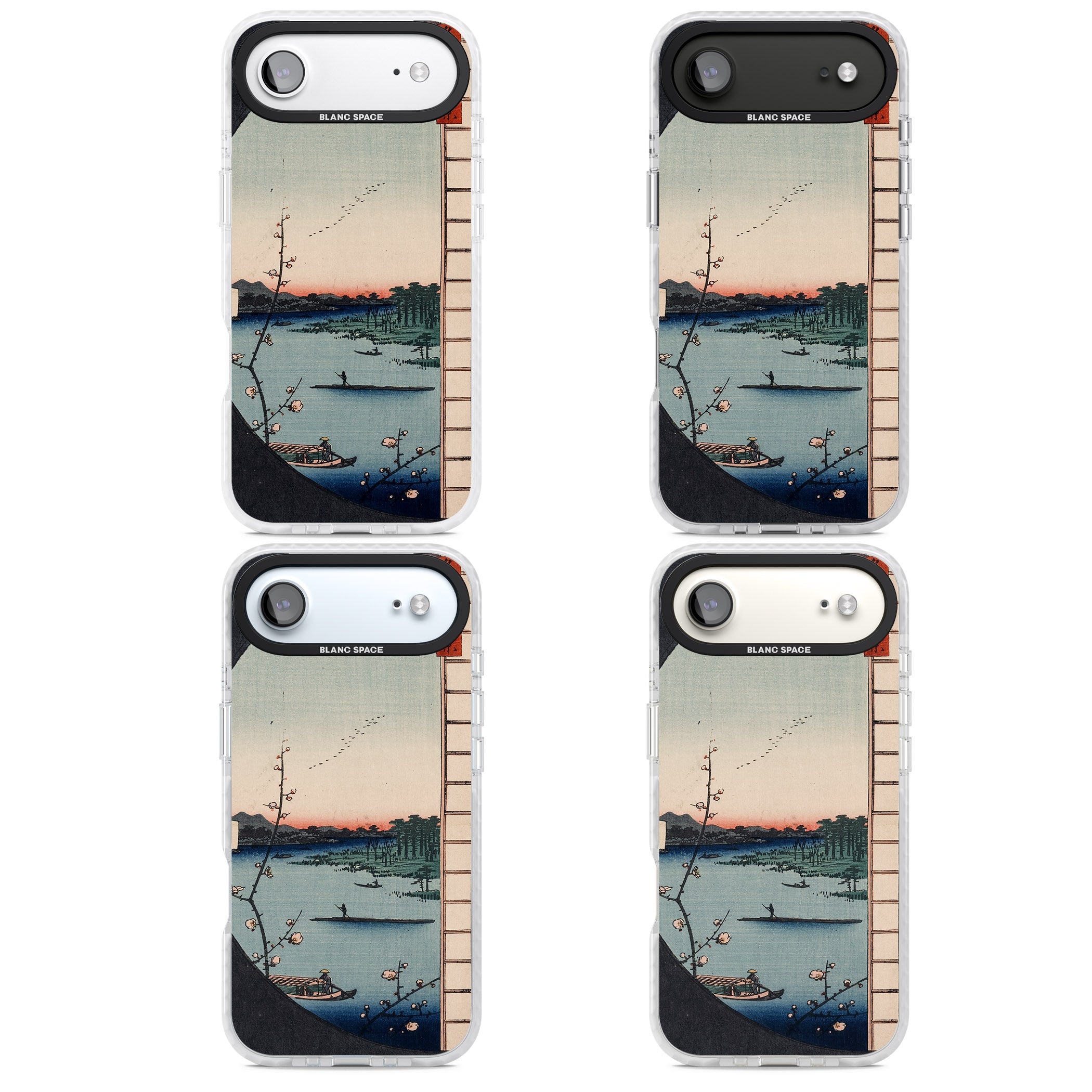 Vintage Japanese Illustrations Lake At Sunset iPhone 17 Air Impact Clear Phone Case APT Impact Protection