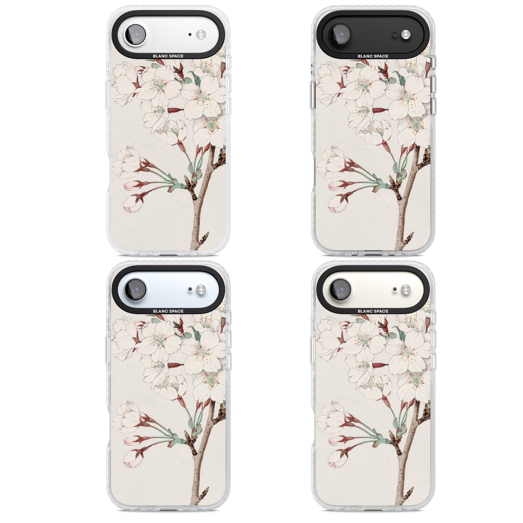 Vintage Japanese Illustrations Cherry Blossoms iPhone 17 Air Impact Clear Phone Case APT Impact Protection