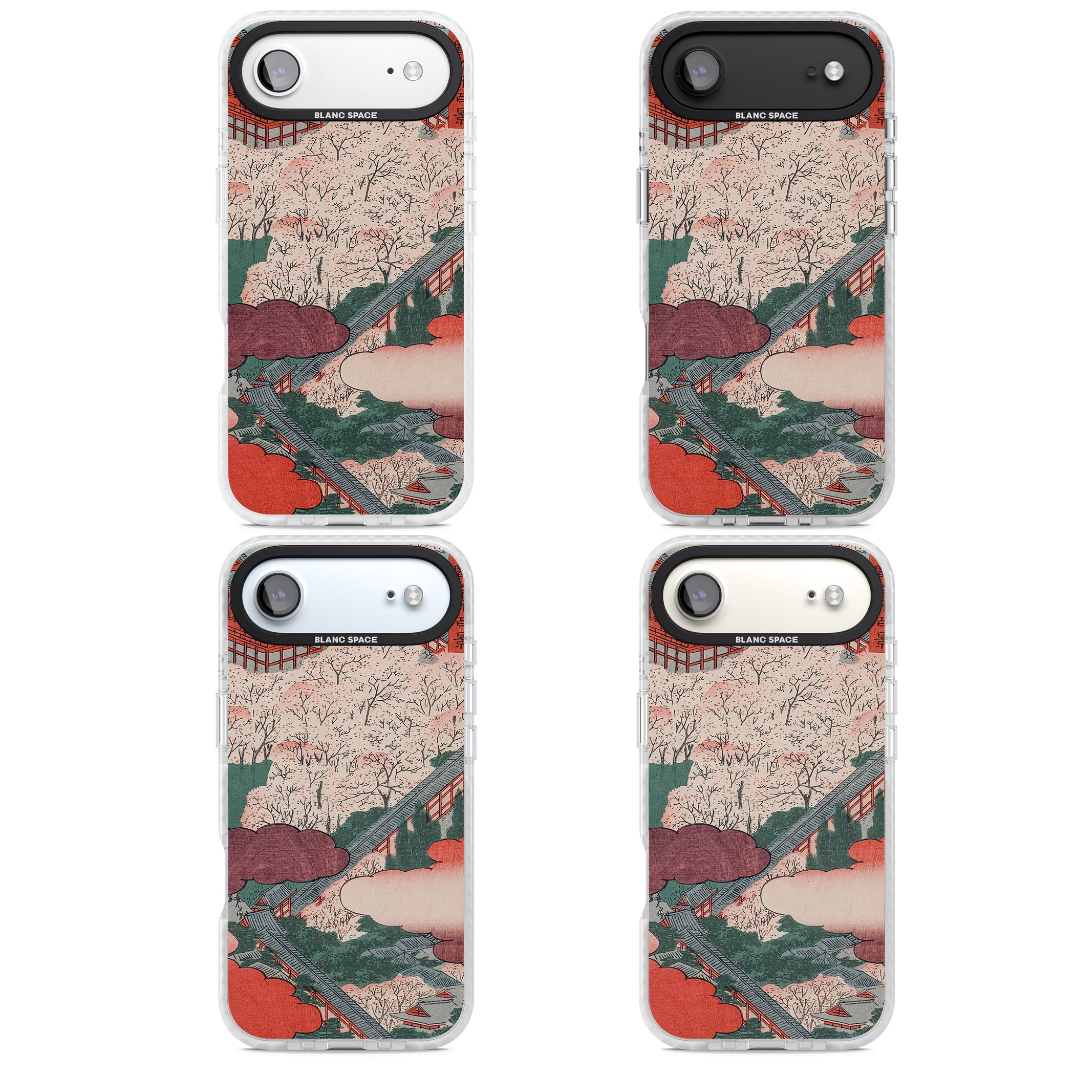 Vintage Japanese Illustrations Japanese City iPhone 17 Air Impact Clear Phone Case APT Impact Protection