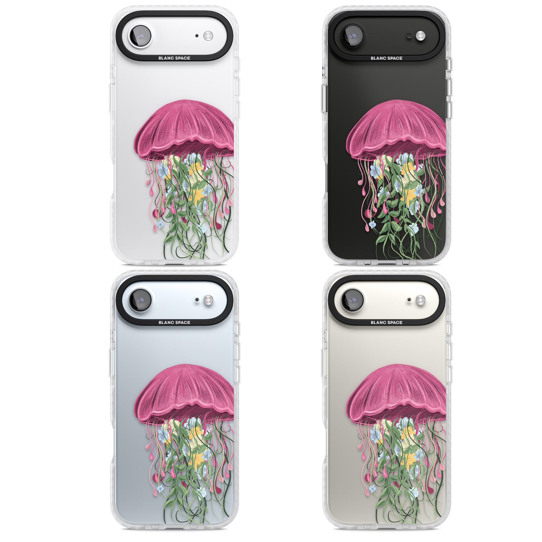Botanical Jellyfish iPhone 17 Air Impact Clear Phone Case APT Impact Protection