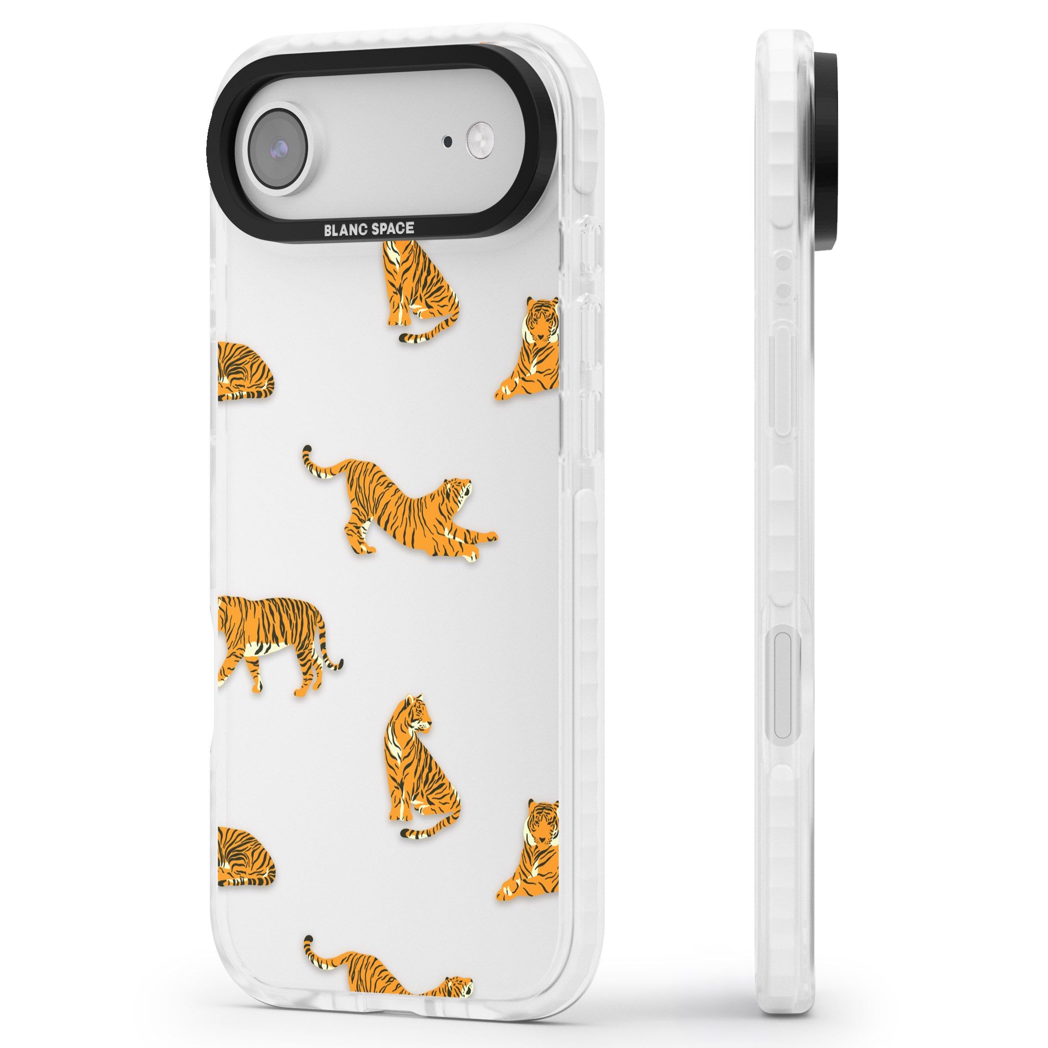 Clear Tiger Jungle iPhone 17 Air Impact Clear Phone Case Side Profile