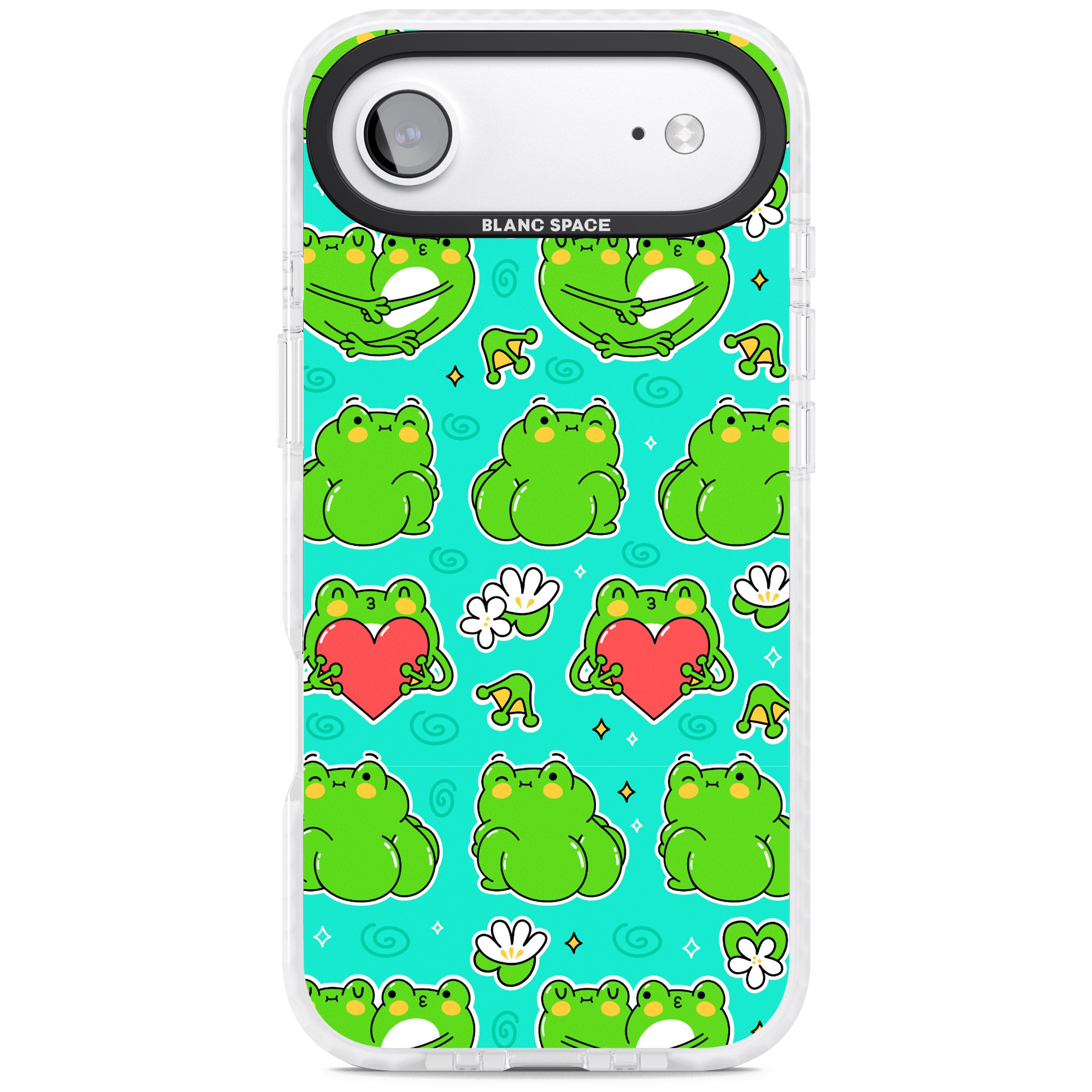 Frog Booty Kawaii Pattern iPhone 17 Air Impact Clear Phone Case