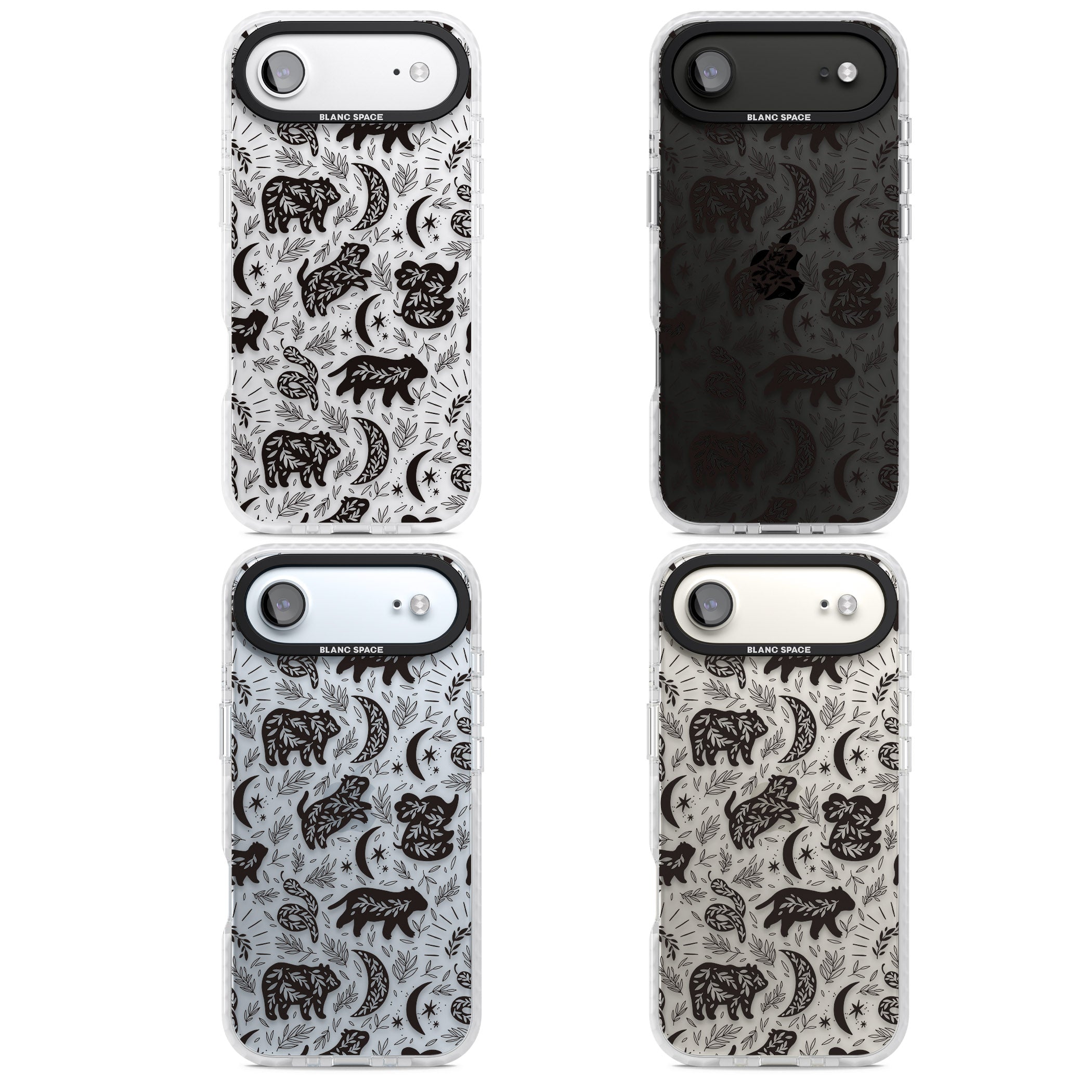 Midnight Forest Animals iPhone 17 Air Impact Clear Phone Case APT Impact Protection