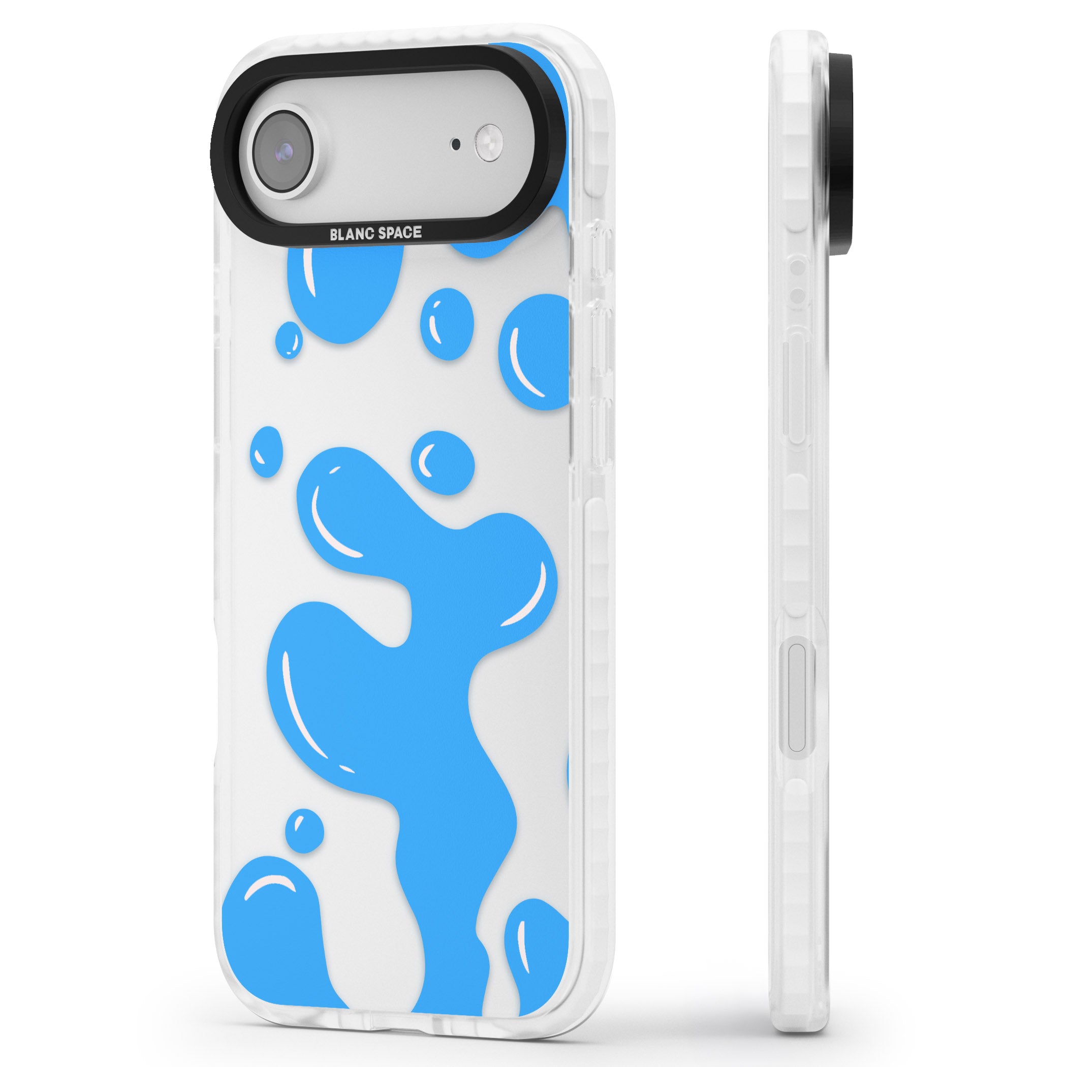 Blue Lava Lamp iPhone 17 Air Impact Clear Phone Case Side Profile