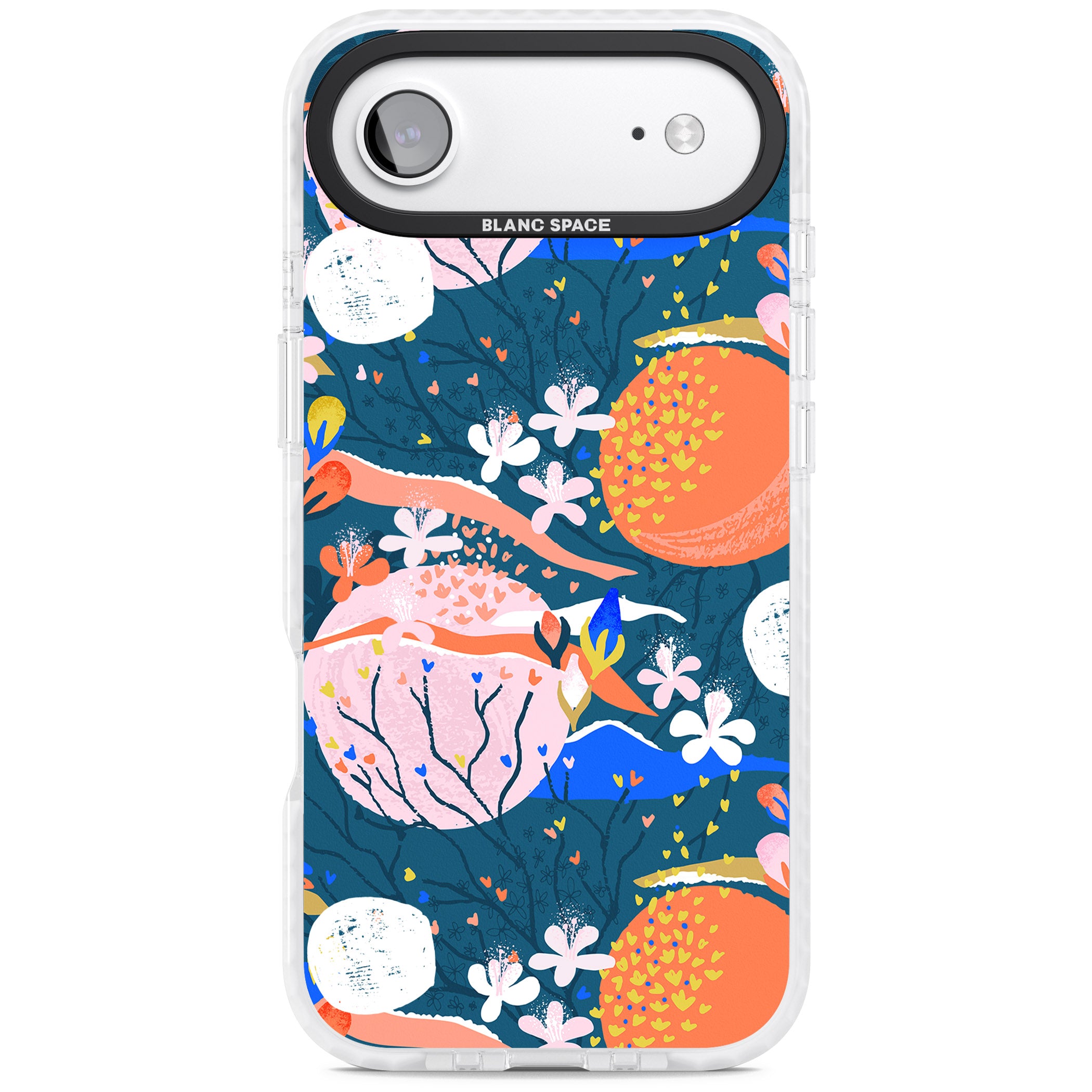 Vibrant Coral Pattern iPhone 17 Air Impact Pro Clear Phone Case