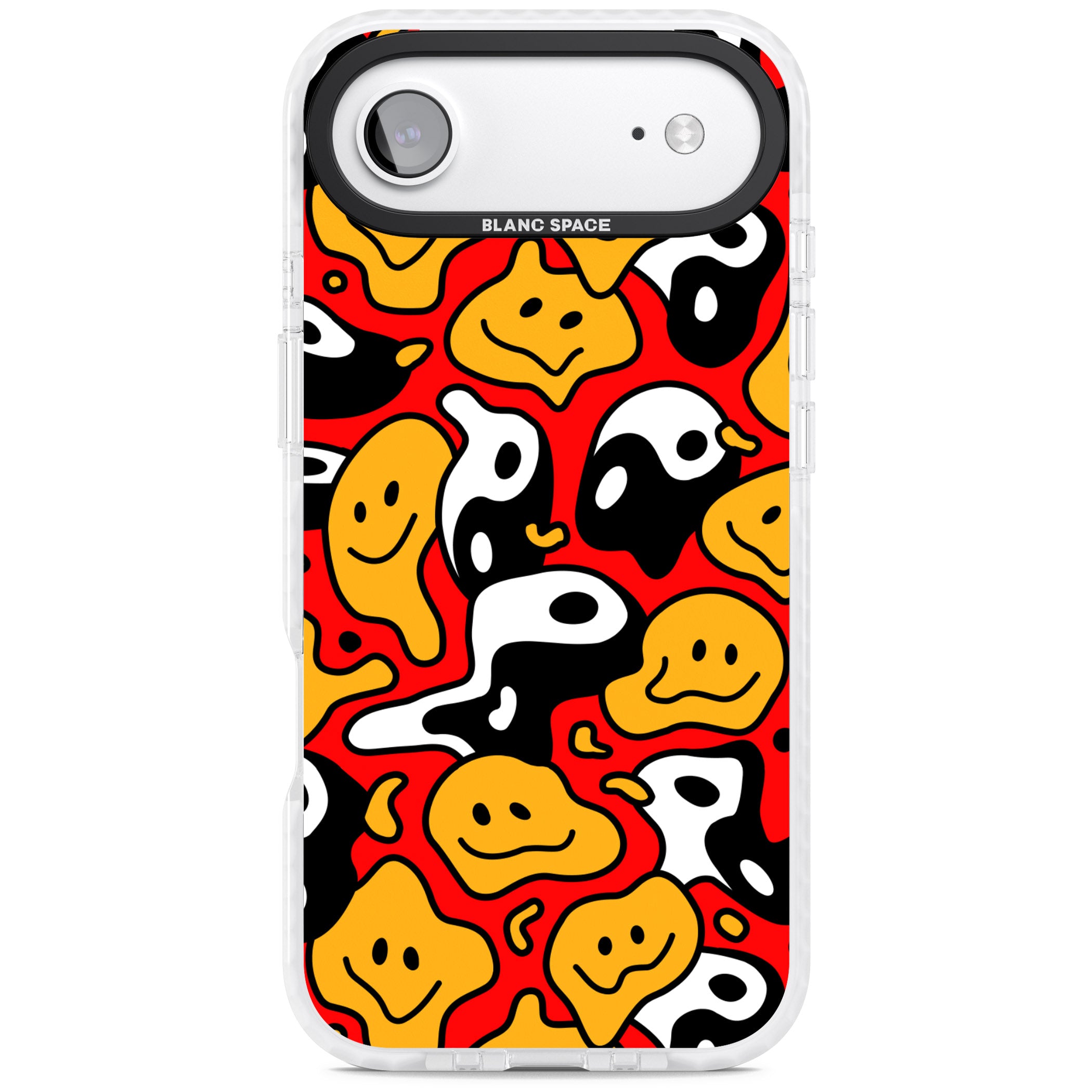 Yin Yang Acid Face iPhone 17 Air Impact Pro Clear Phone Case