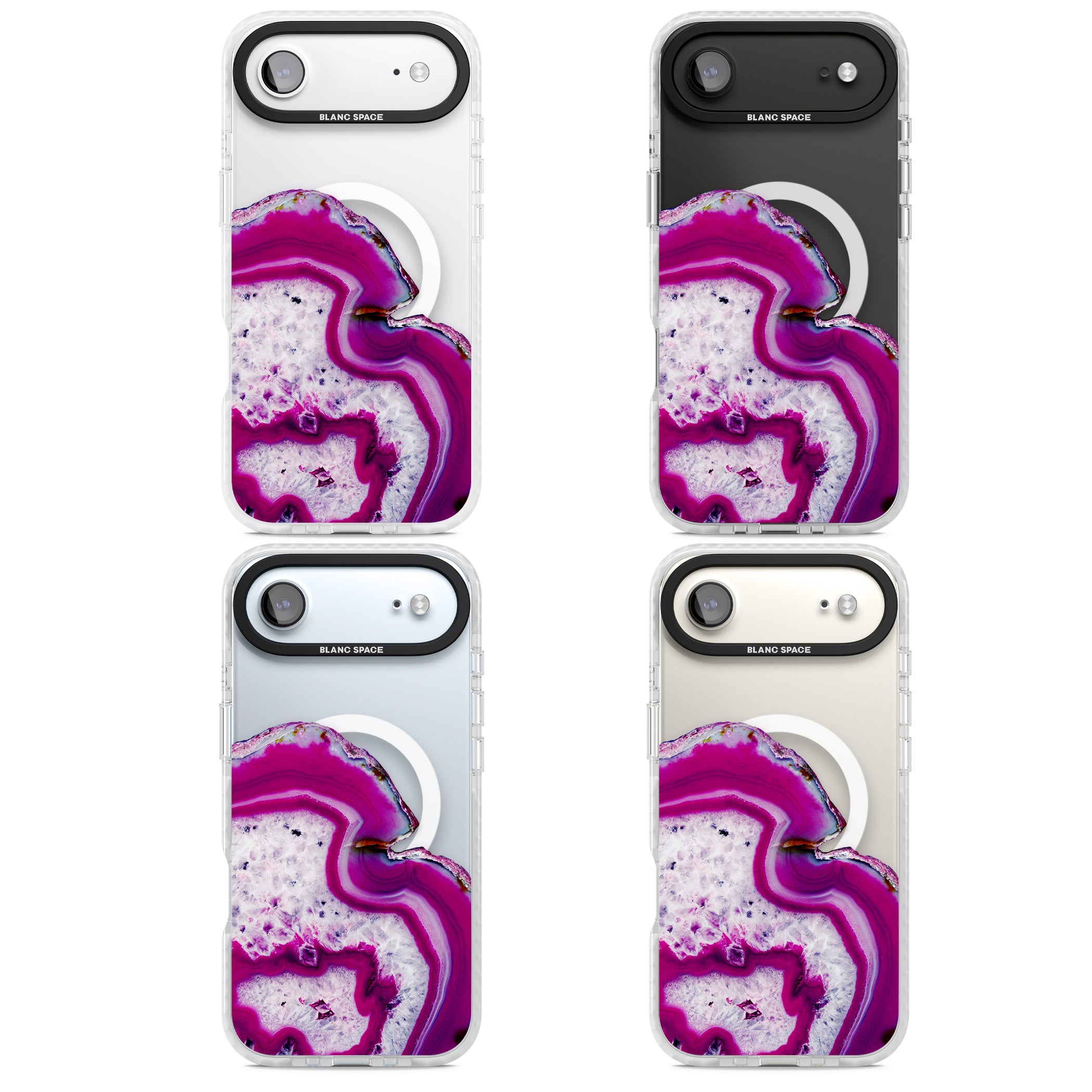 Violet Crystal Agate iPhone 17 Air Impact Pro Clear Phone Case APT Impact Protection
