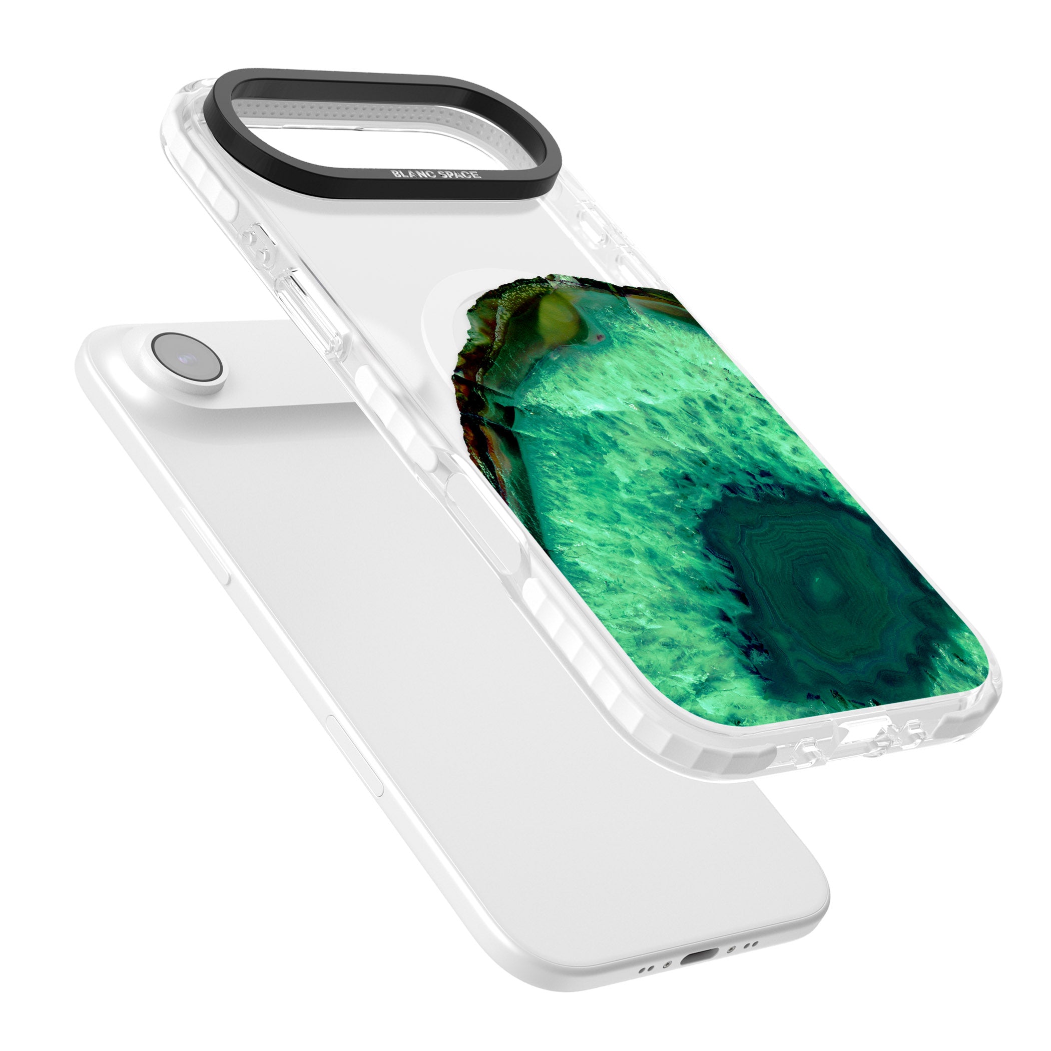 Emerald Geode iPhone 17 Air Impact Pro Clear Phone Case Colours