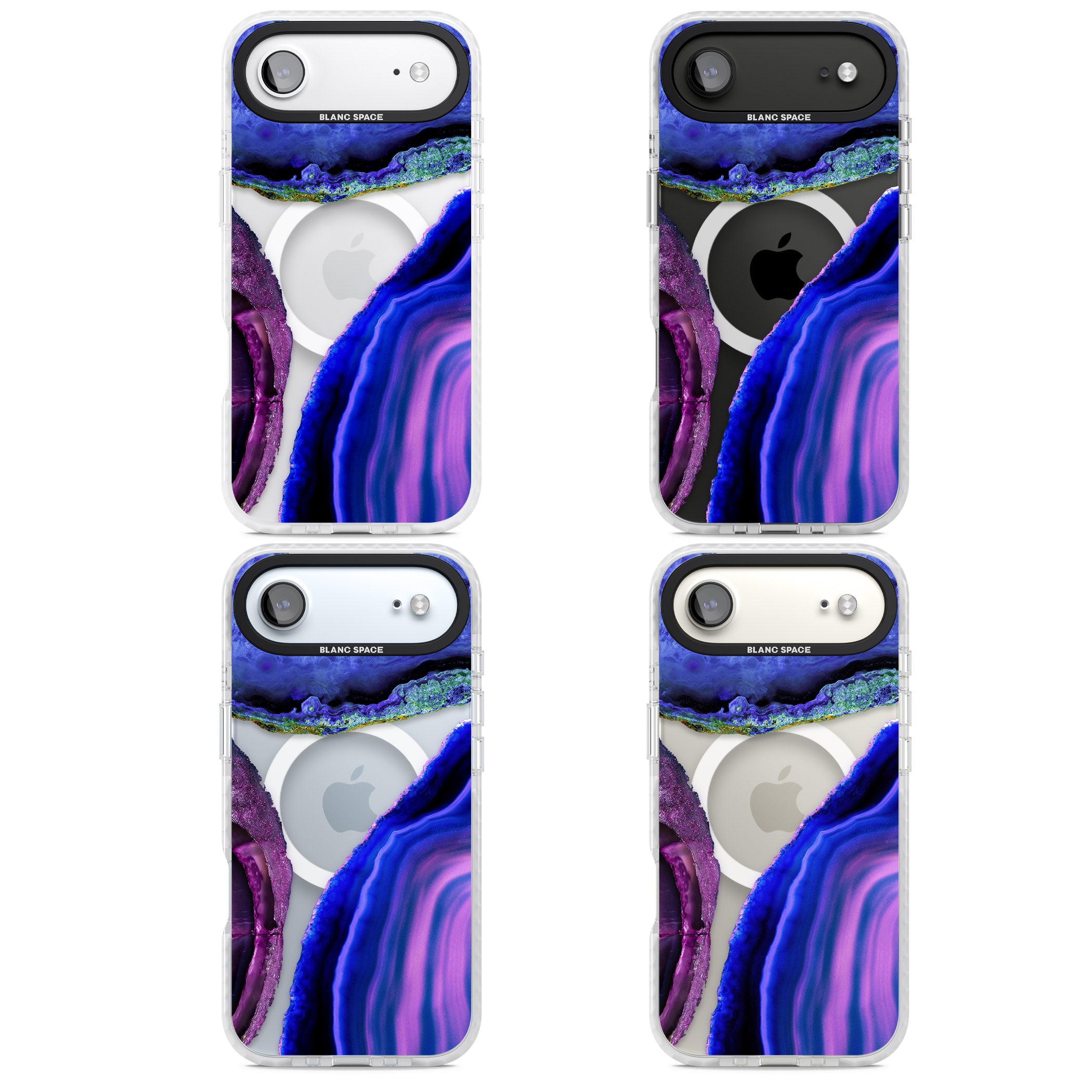 Violet Agate Slice iPhone 17 Air Impact Pro Clear Phone Case APT Impact Protection