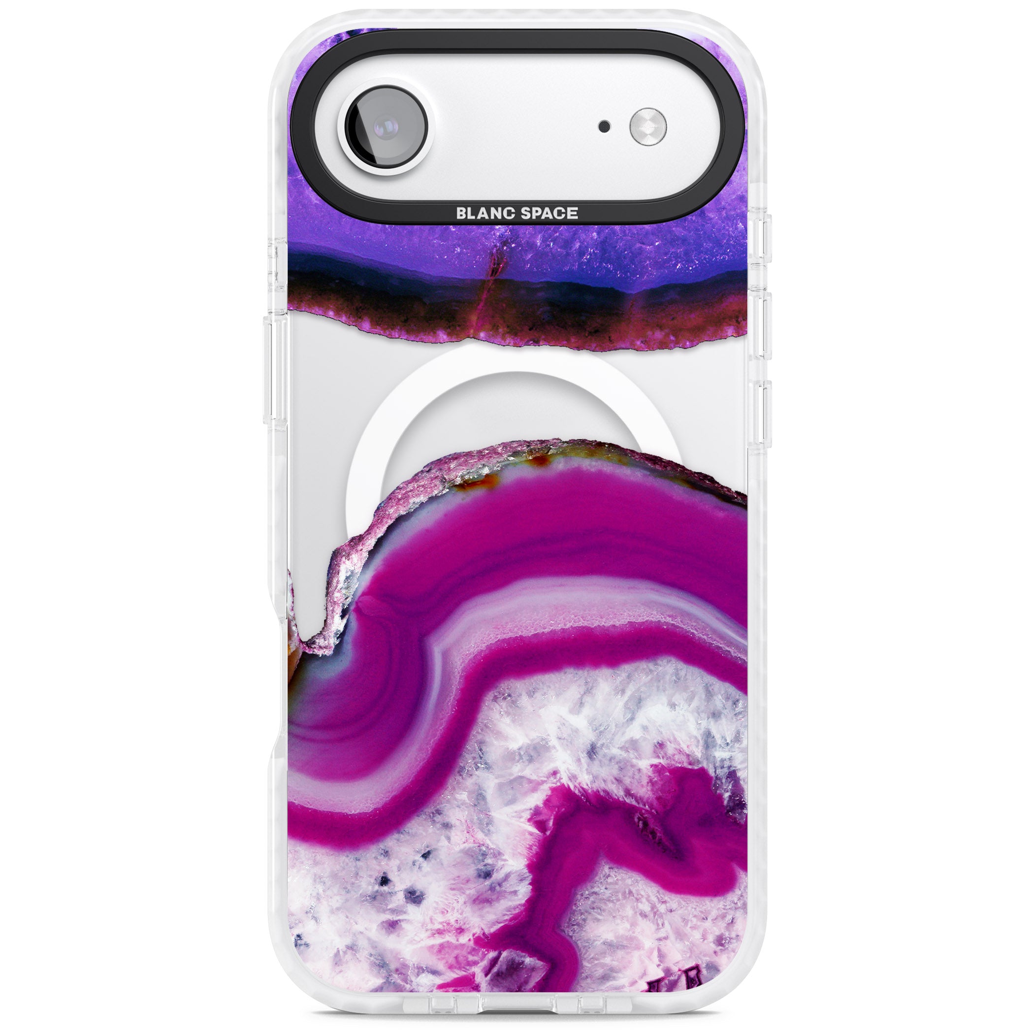 Amethyst Crystal Slice iPhone 17 Air Impact Pro Clear Phone Case