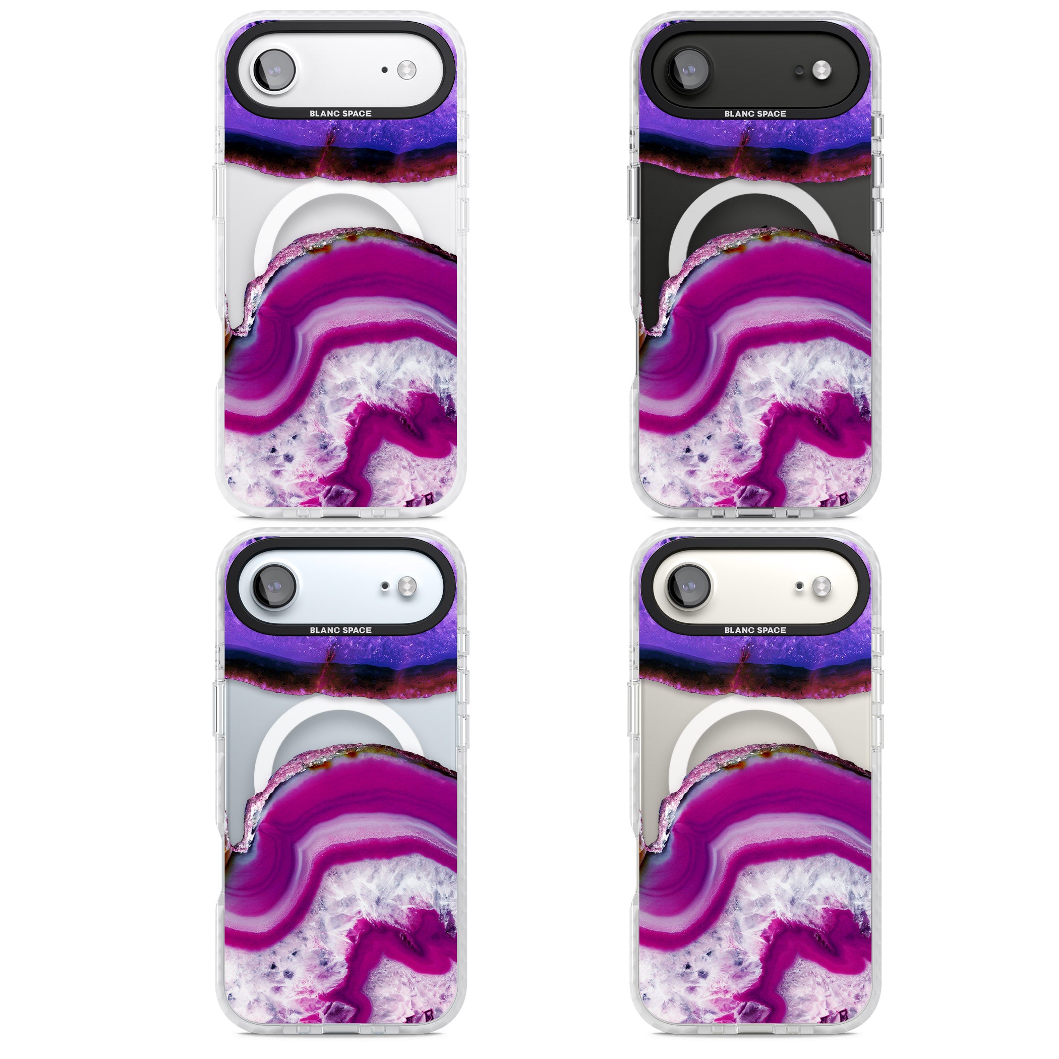 Amethyst Crystal Slice iPhone 17 Air Impact Pro Clear Phone Case APT Impact Protection