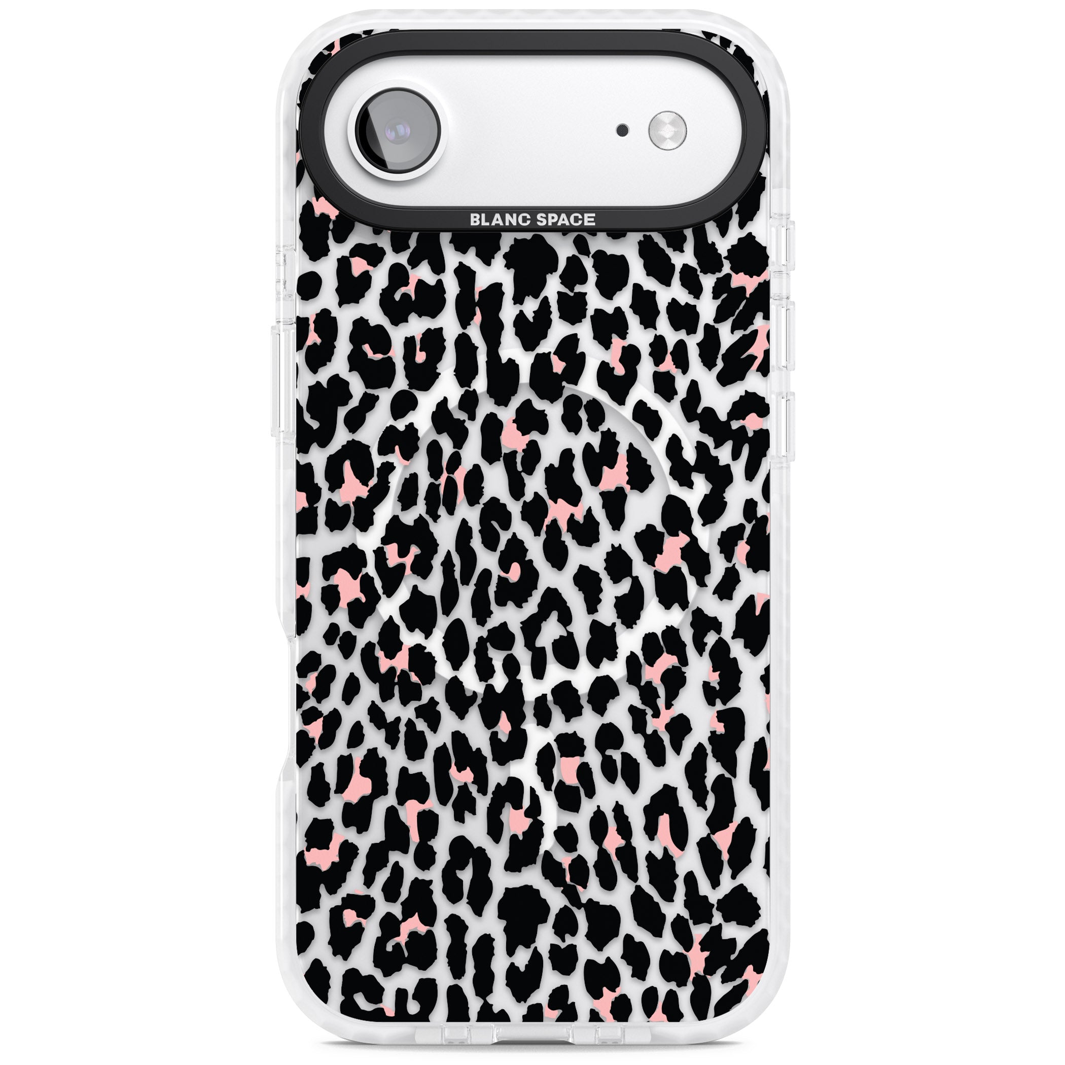 Pink Leopard Print iPhone 17 Air Impact Pro Clear Phone Case