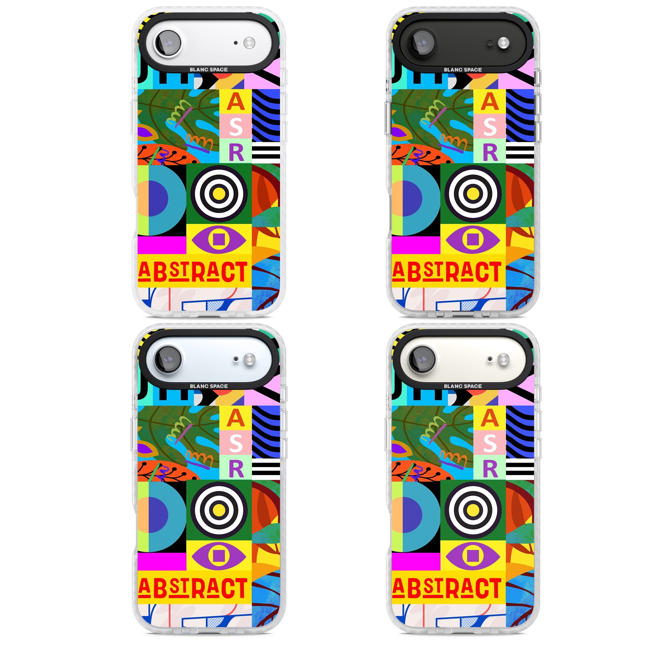 Abstract Pattern Patchwork iPhone 17 Air Impact Pro Clear Phone Case APT Impact Protection