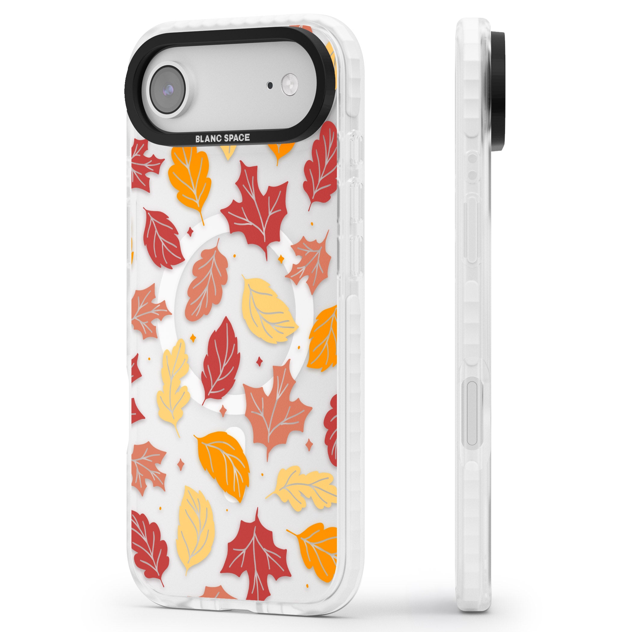 Autumn Leaves iPhone 17 Air Impact Pro Clear Phone Case Side Profile