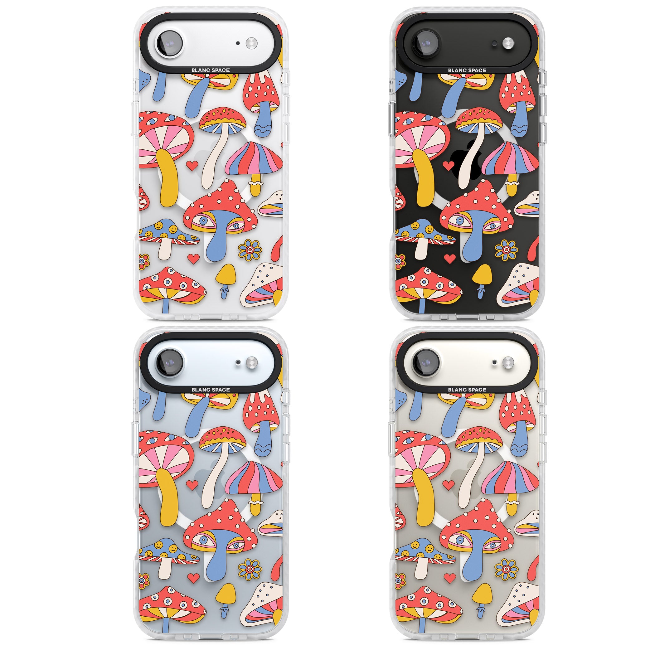 Vibrant Shrooms iPhone 17 Air Impact Pro Clear Phone Case APT Impact Protection