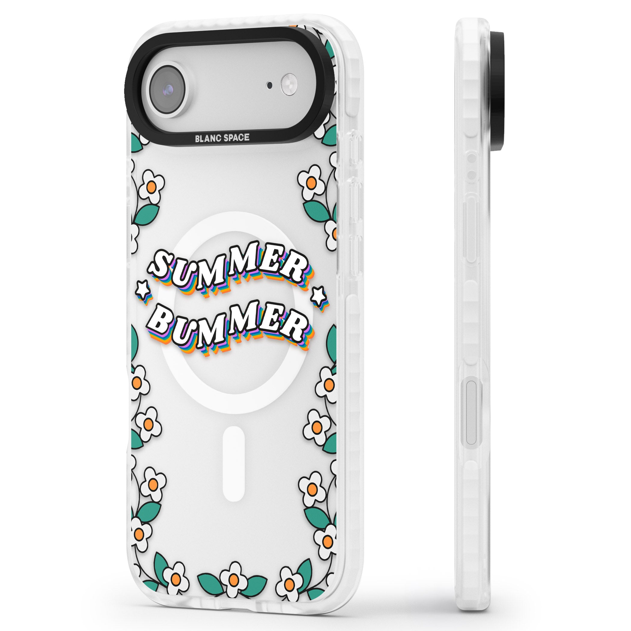 Summer Bummer iPhone 17 Air Impact Pro Clear Phone Case Side Profile