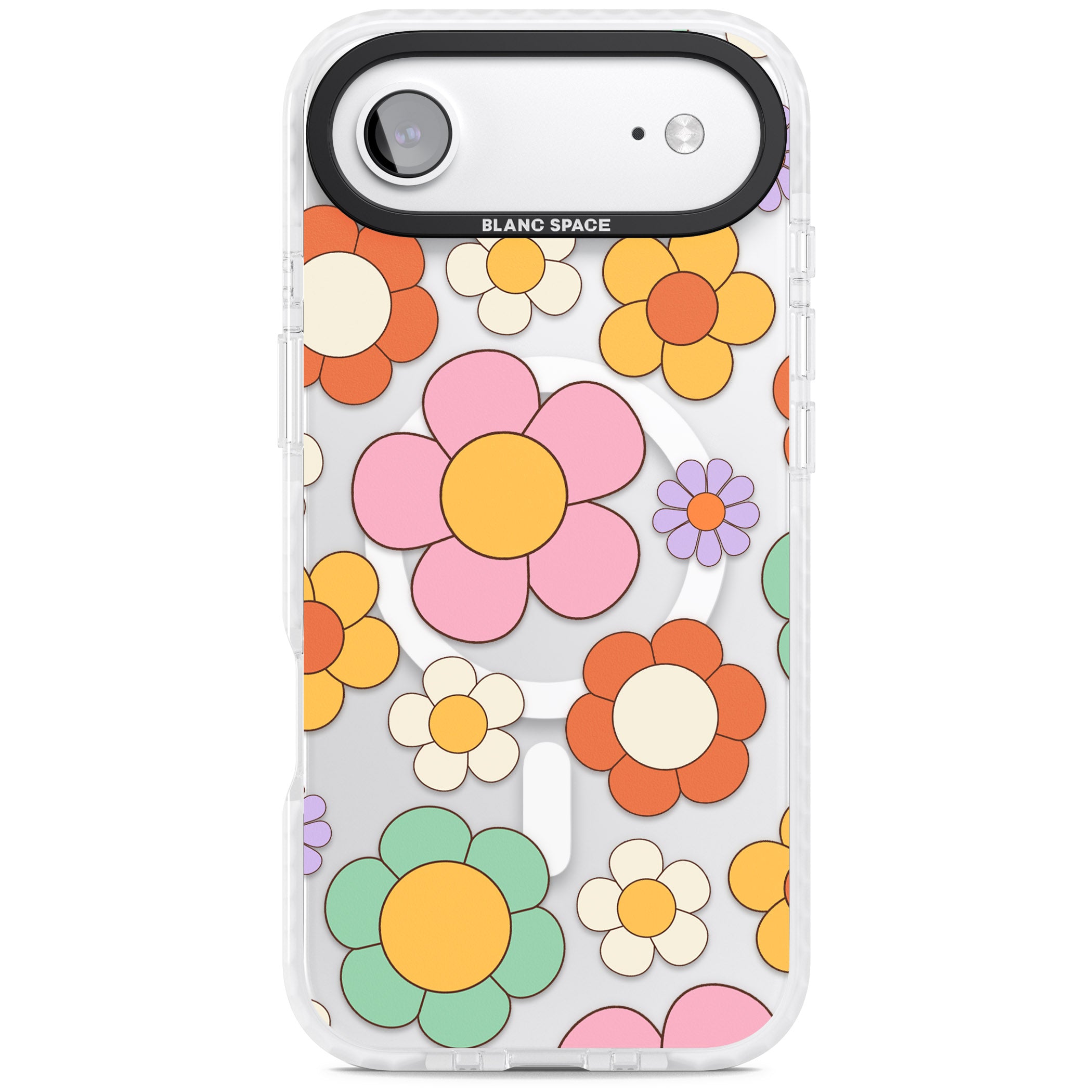 Groovy Blossoms iPhone 17 Air Impact Pro Clear Phone Case