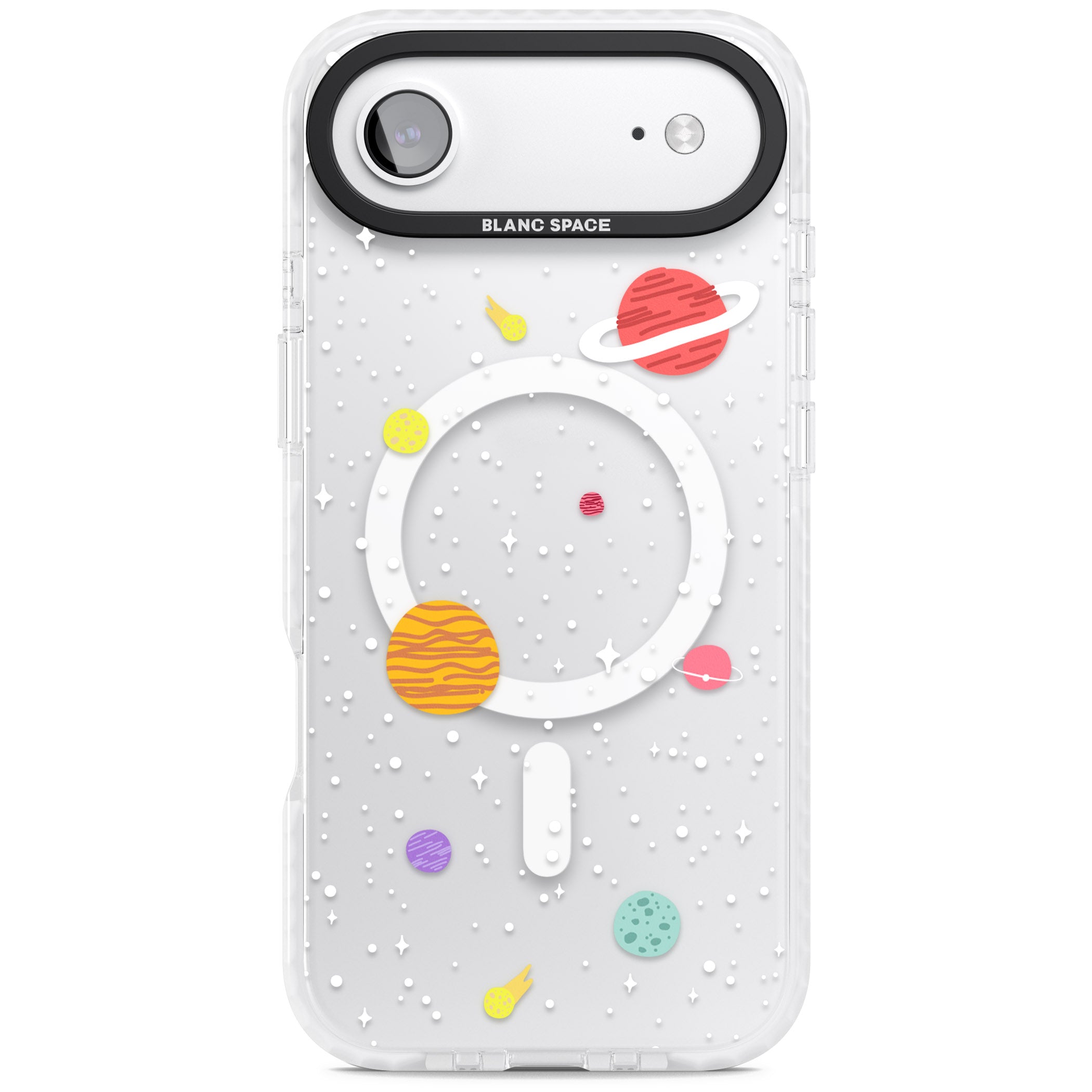 Cute Cartoon Planets (Clear) iPhone 17 Air Impact Pro Clear Phone Case