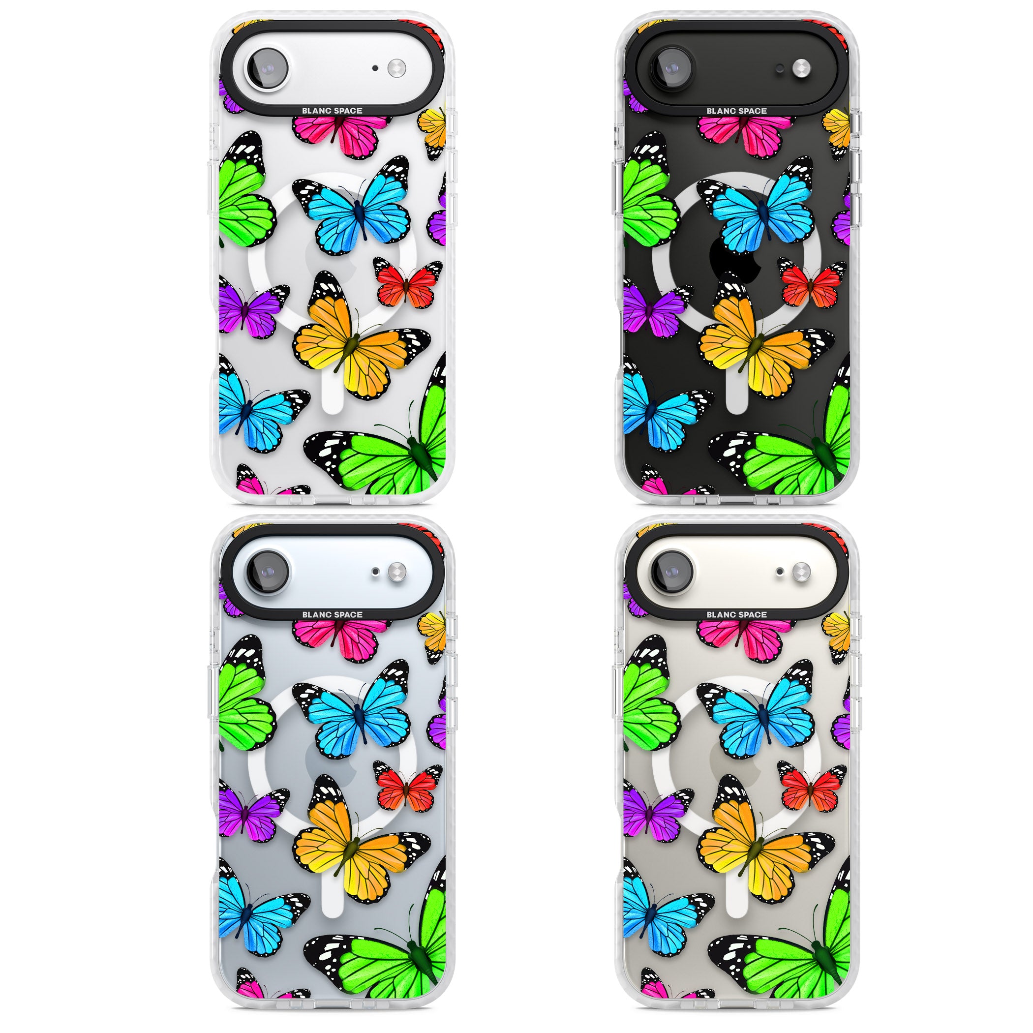 Vibrant Butterflies iPhone 17 Air Impact Pro Clear Phone Case APT Impact Protection