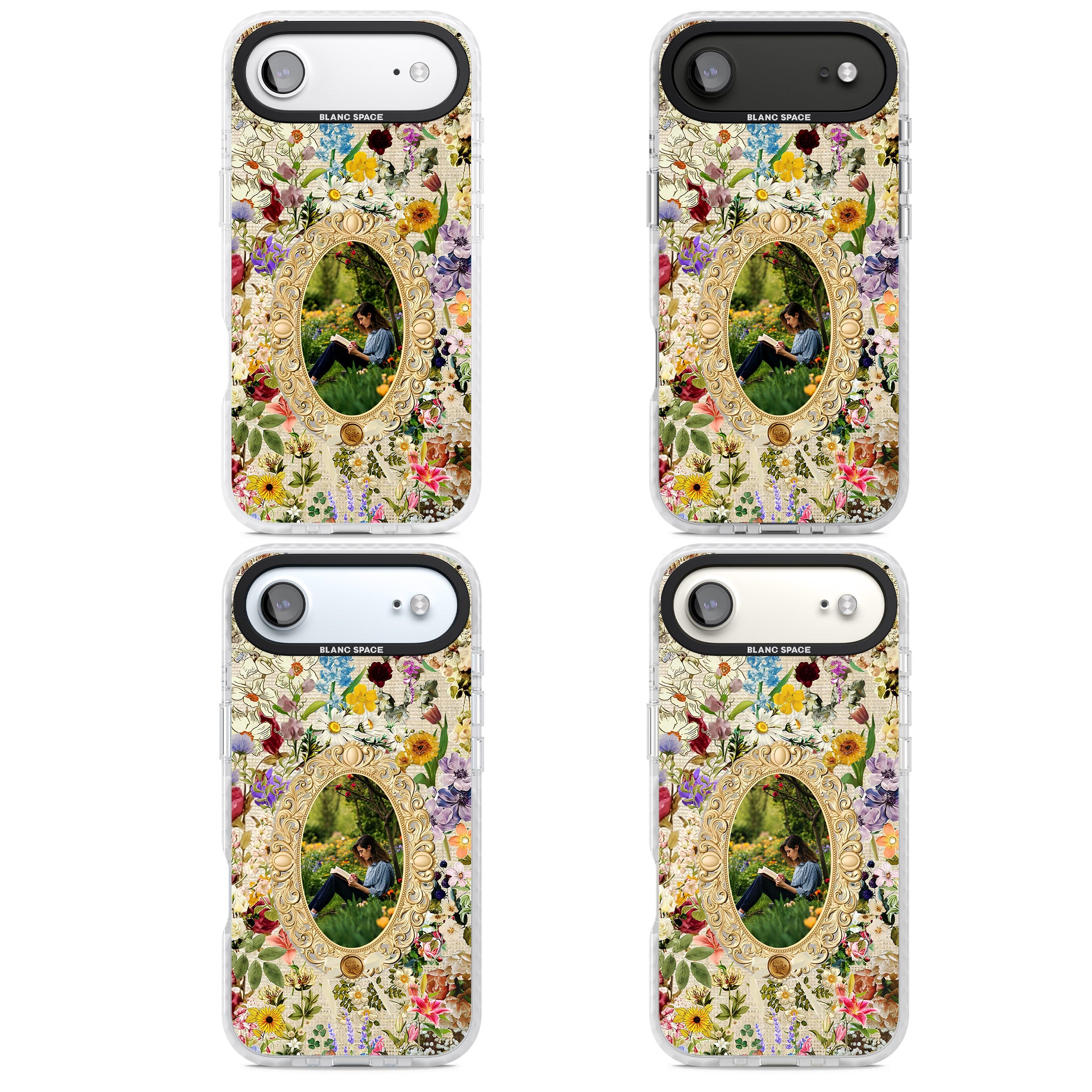 Personalised Vintage Wildflower Frame iPhone 17 Air Impact Pro Clear Phone Case APT Impact Protection