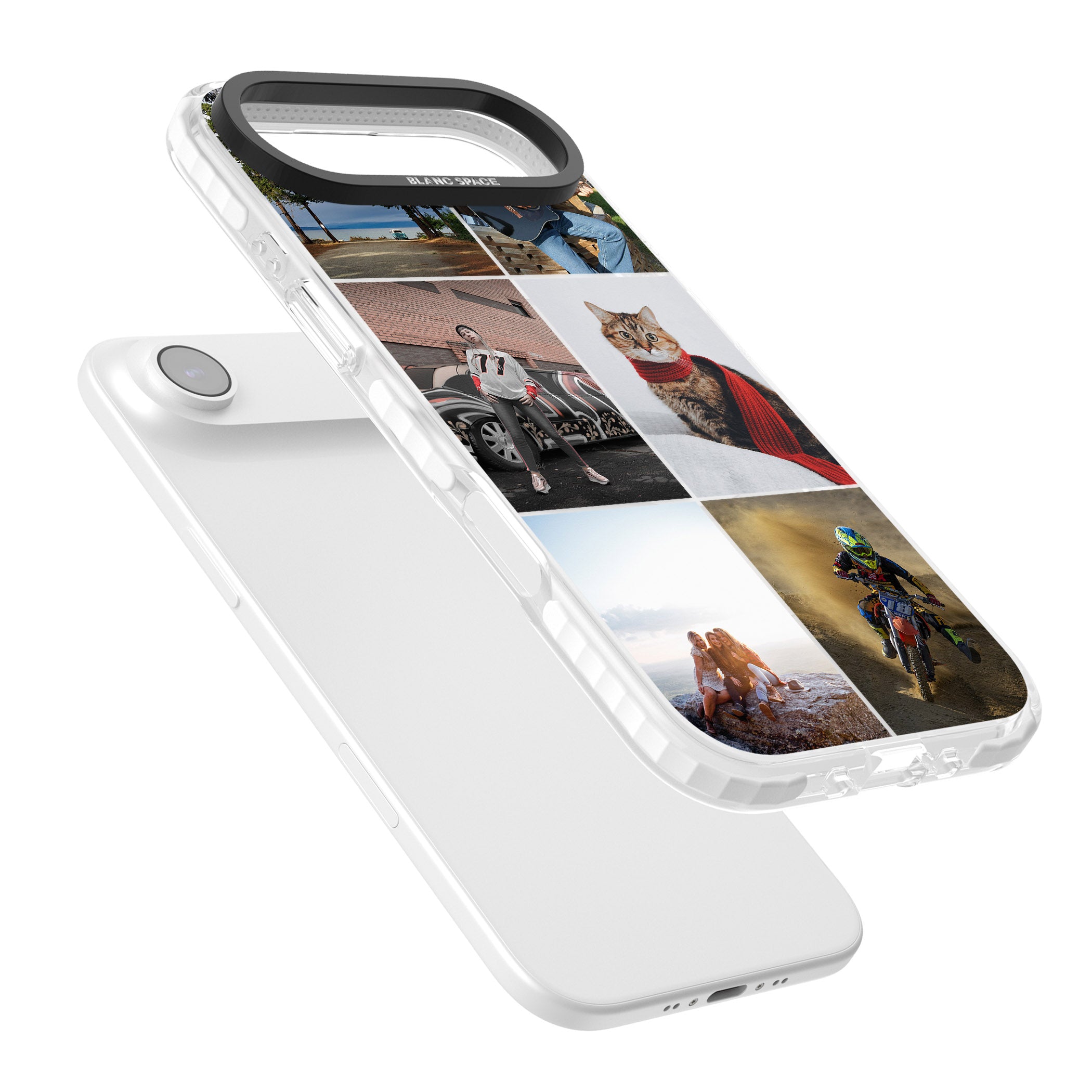 Personalised 6 Photo Grid iPhone 17 Air Impact Pro Clear Phone Case Colours