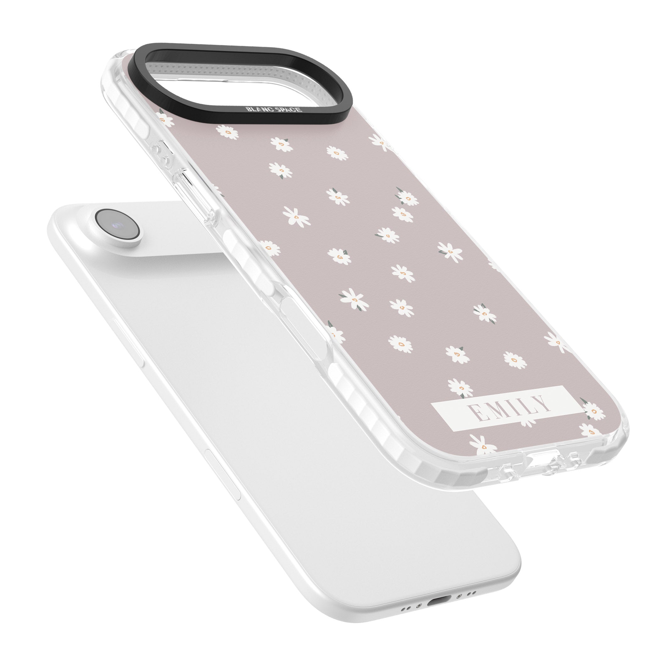 Personalised Dusty Daisy iPhone 17 Air Impact Pro Clear Phone Case Colours