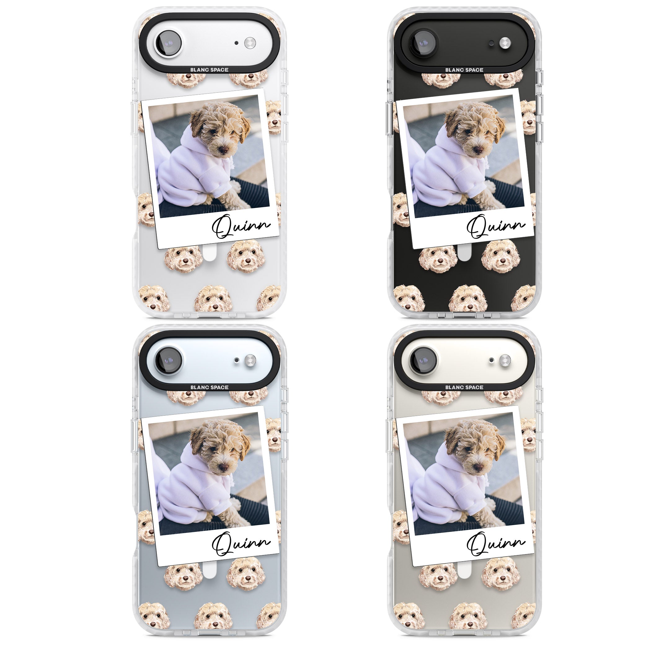 Personalised Cream Cockapoo Instant Camera Photo iPhone 17 Air Impact Pro Clear Phone Case APT Impact Protection