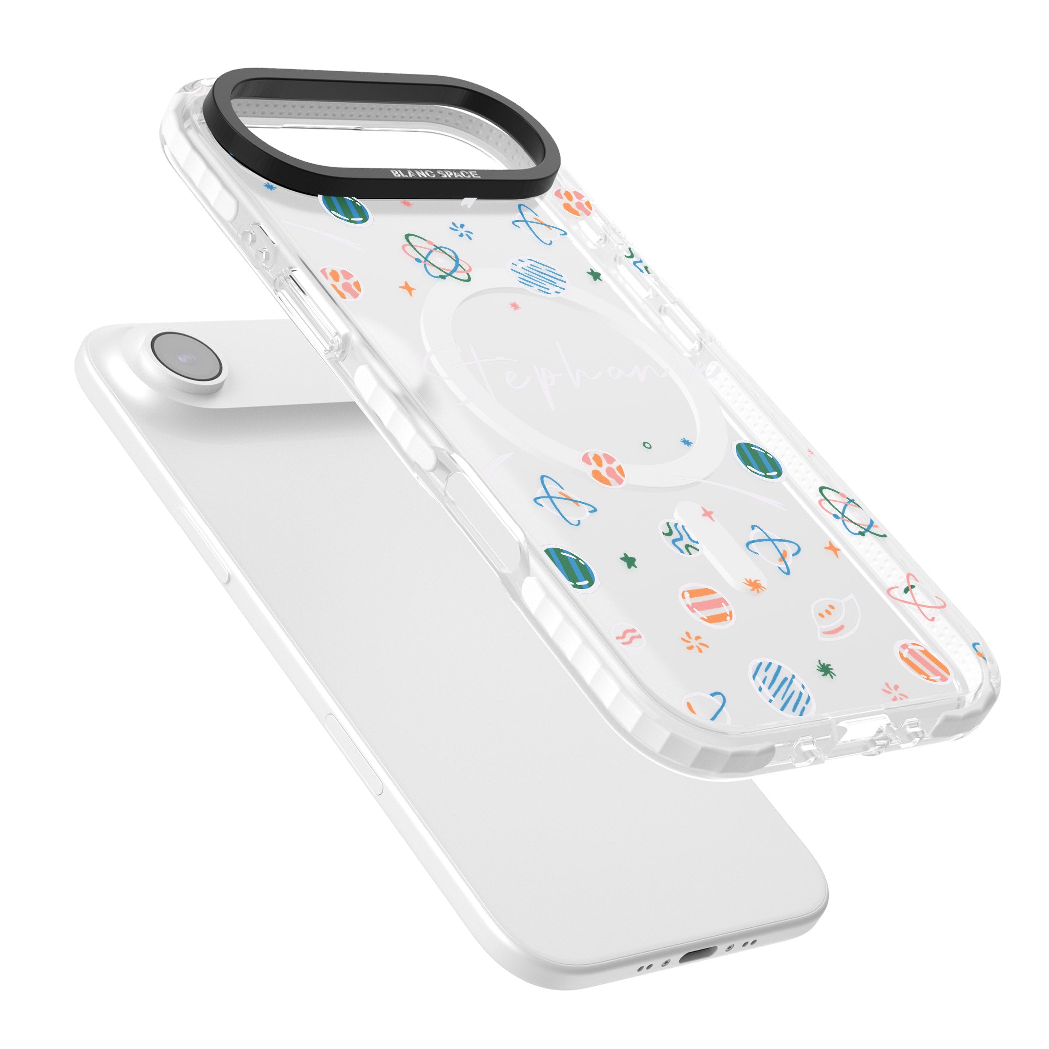 Personalised Space Pattern iPhone 17 Air Impact Pro Clear Phone Case Colours