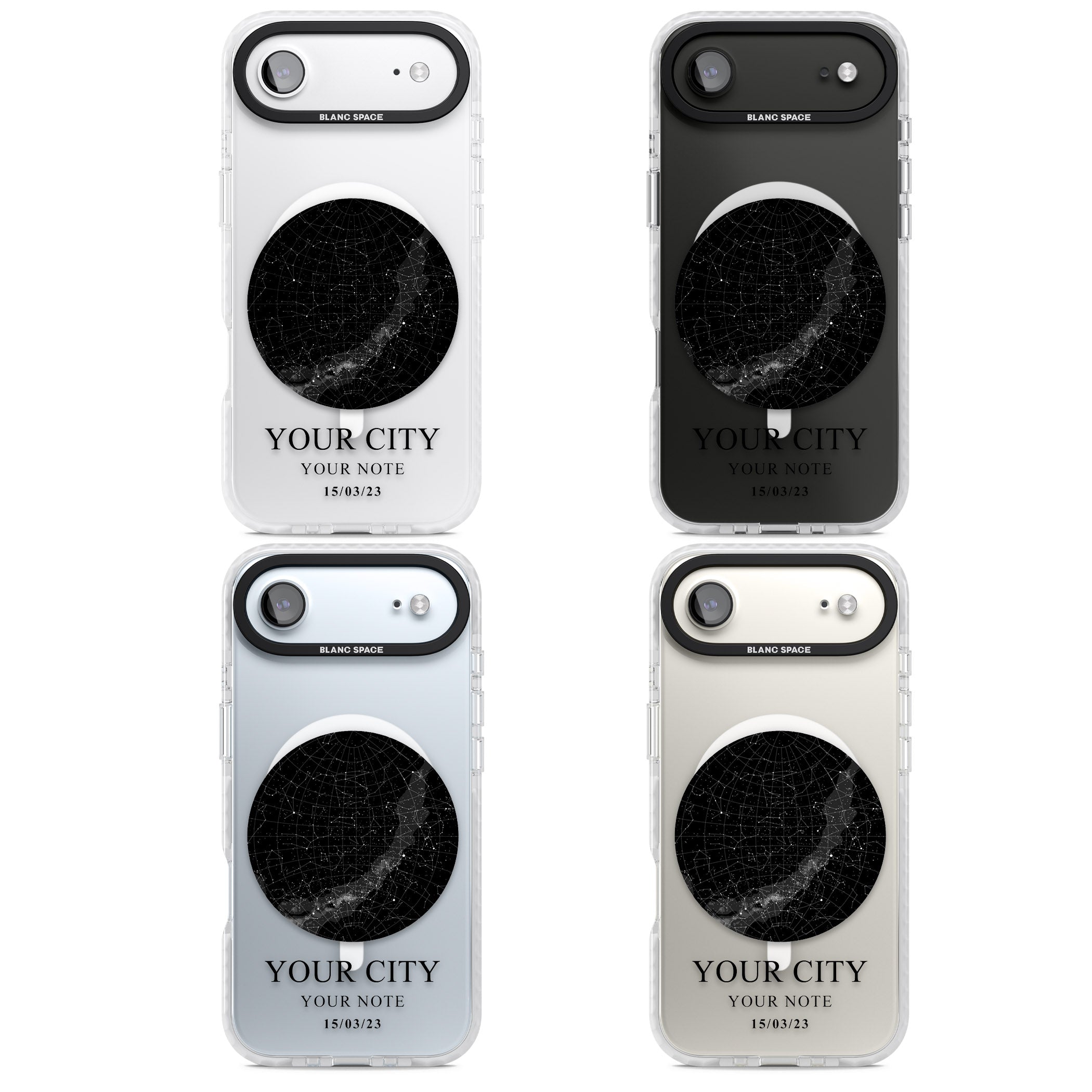 Personalised Star Map iPhone 17 Air Impact Pro Clear Phone Case APT Impact Protection